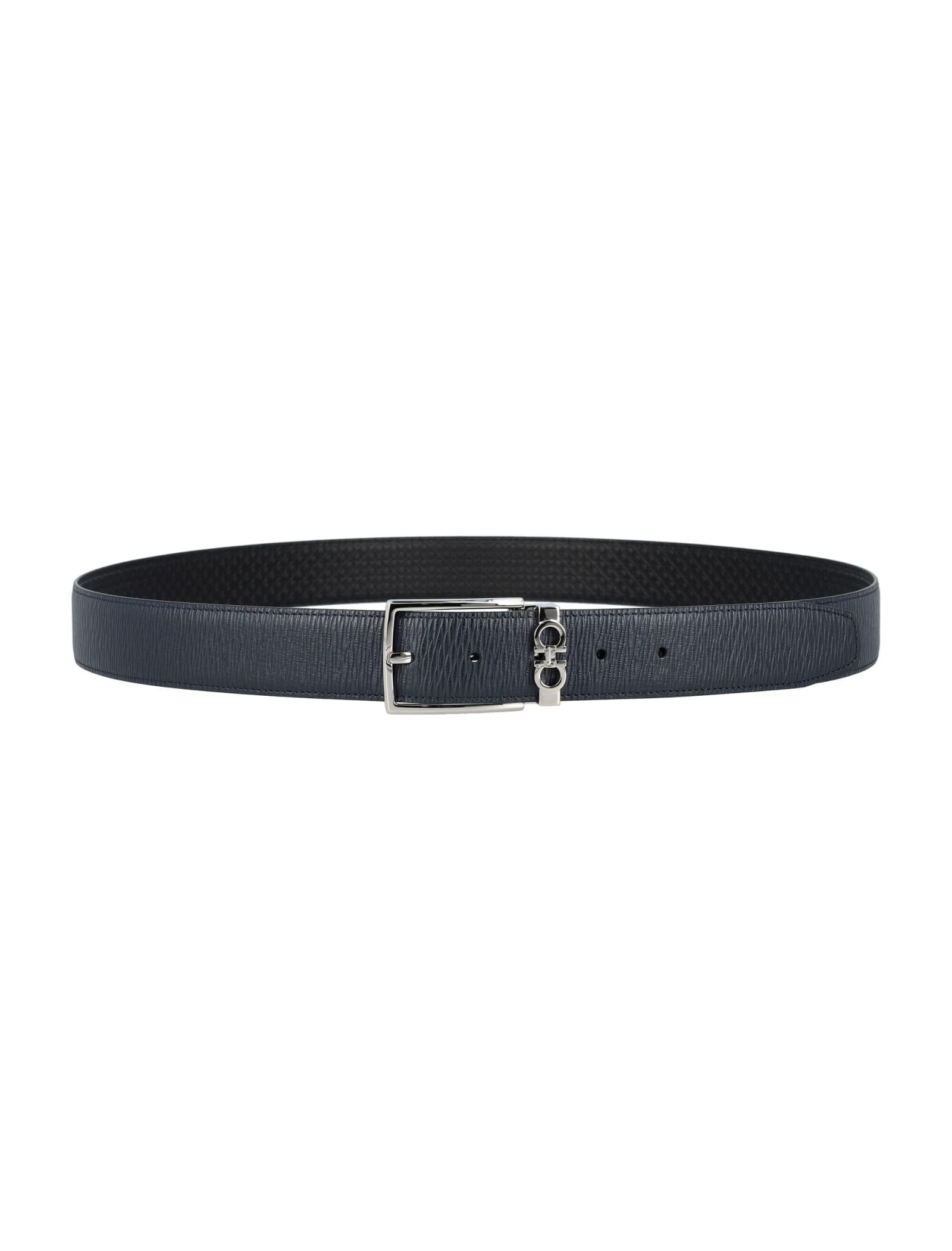 Ferragamo Reversible And Adjustable Gancini Belt in Black for Men | Lyst