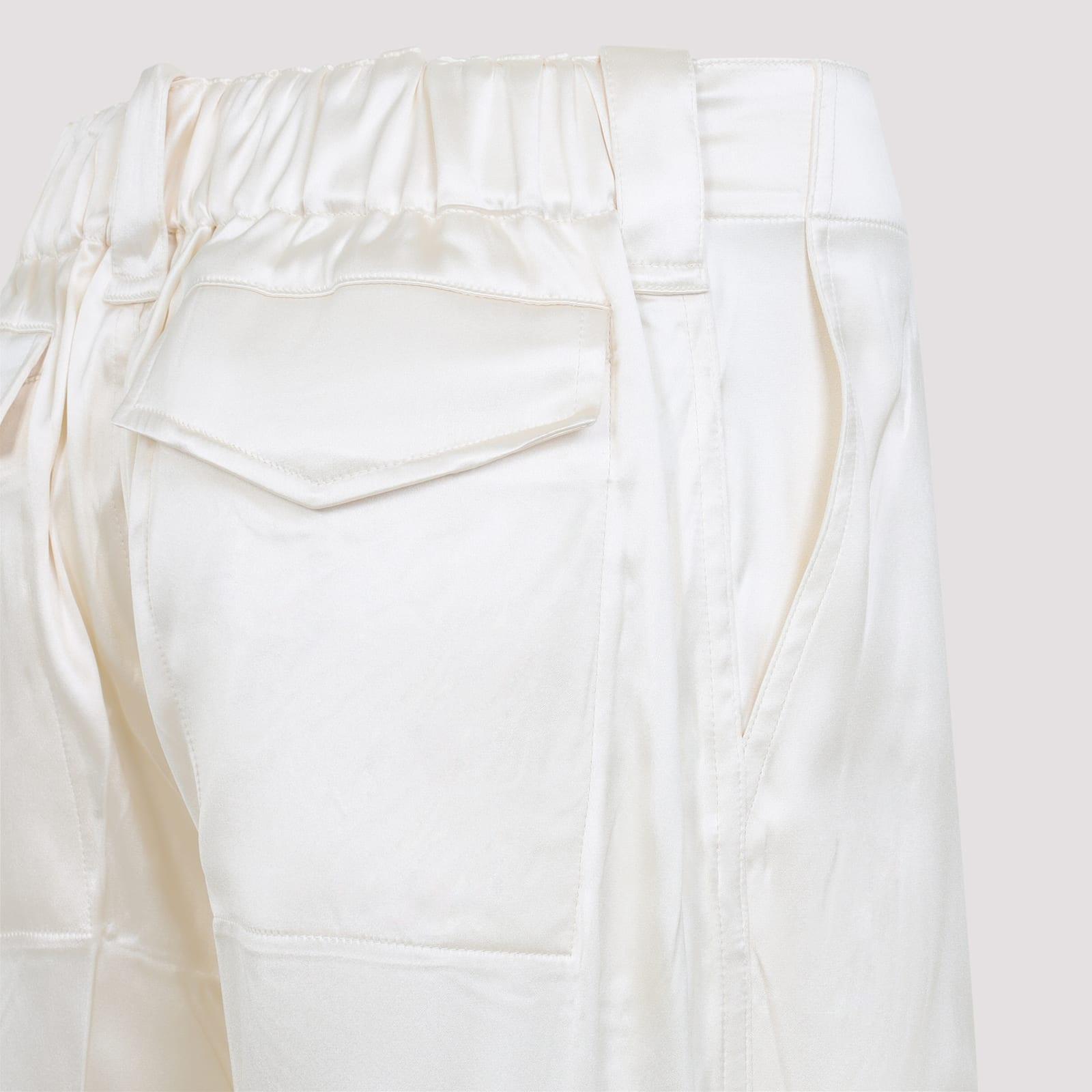 Phoebe Philo Liquid Cargo Pants in White | Lyst