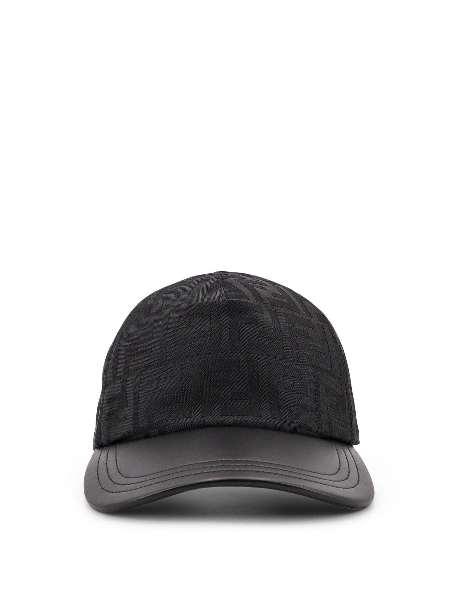 【本日限定】FENDI ナイロン×レザーキャップ ブラック系 おが Fendi Ff Jacquard Nylon Baseball Hat in Black for Men | Lyst
