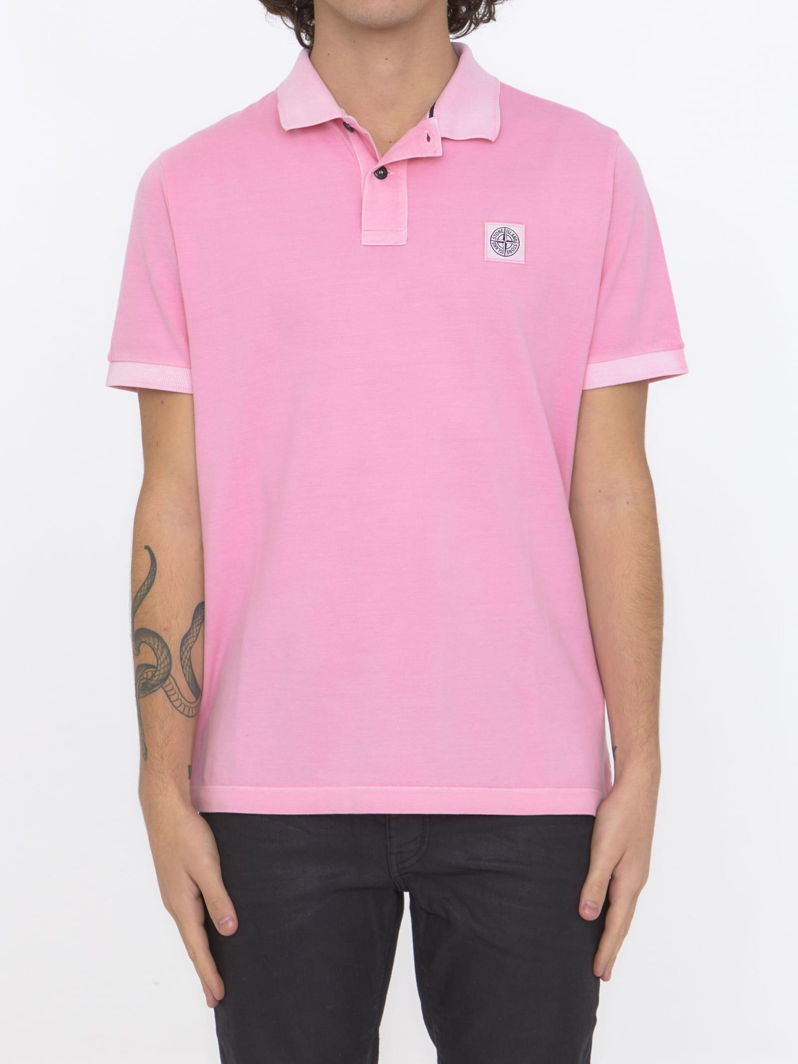Pink stone top island polo