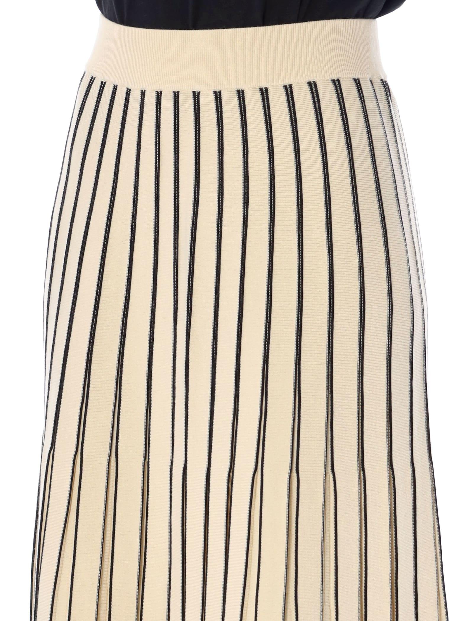 Tory Burch Knit Pleated Skirt | Lyst