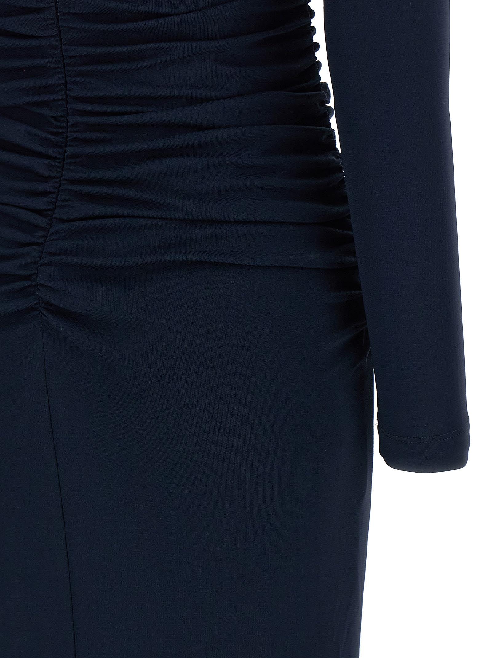ワンピース Carolina Herrera 'Off-Shoulder 3/4 SLV Ruched Midi' dress Carolina Herrera Off-Shoulder 3/4 Slv Ruched Midi Dress in