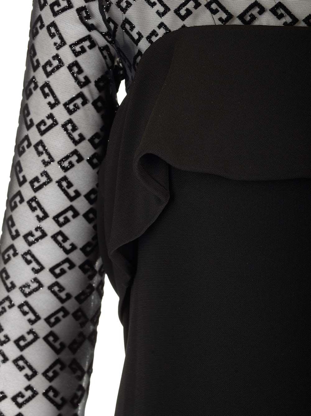 ワンピース Givenchy Mini Dress With Tulle Pattern GIVENCHY Tulle-trimmed crepe mini dress | NET-A-PORTER