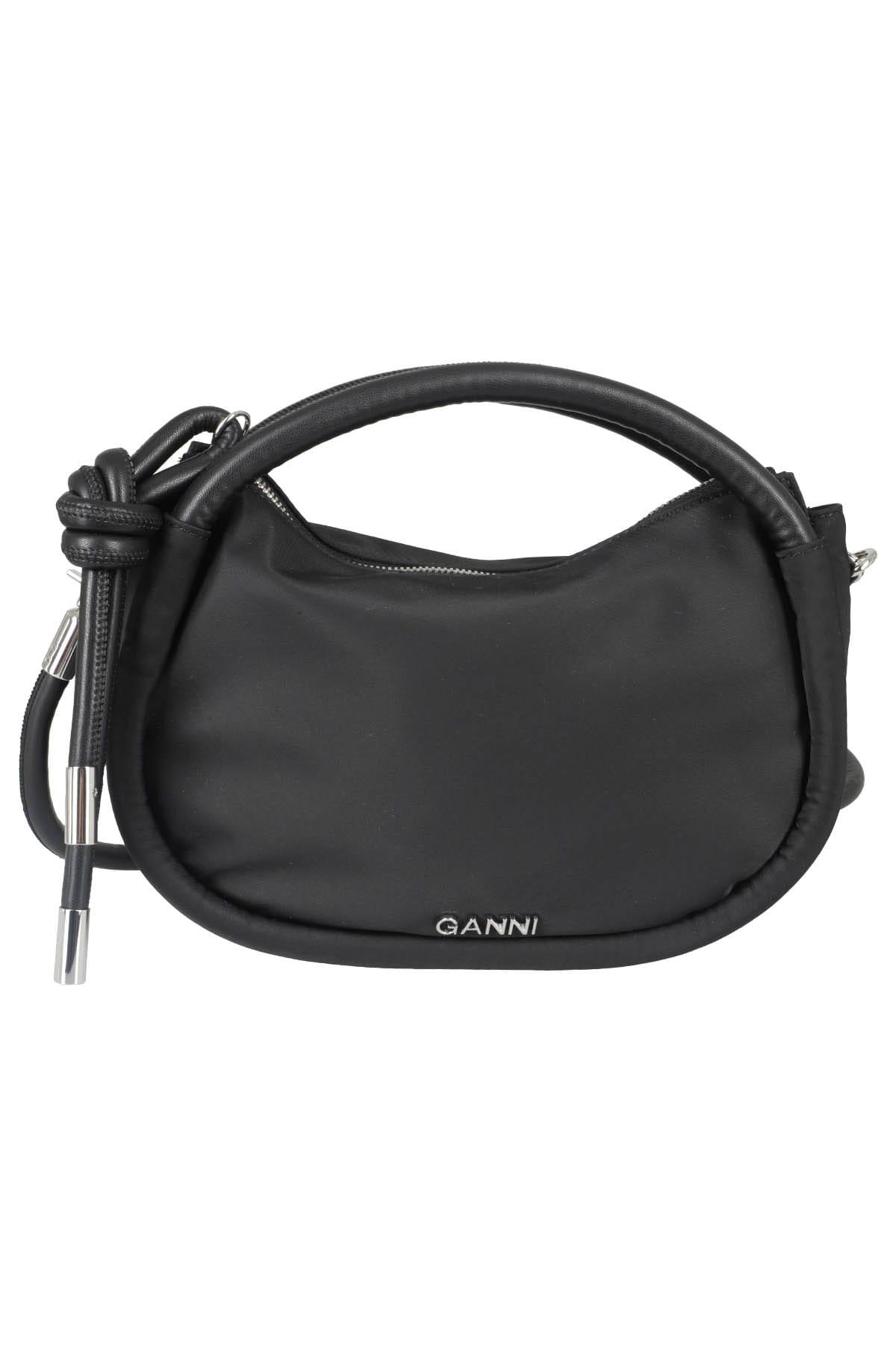 Ganni Knot Mini Bag in Black | Lyst