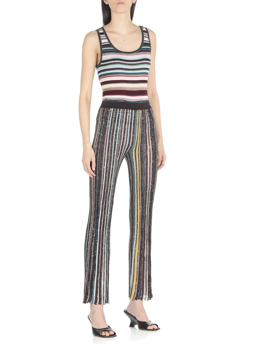 Missoni Synthetic Striped Trousers With 