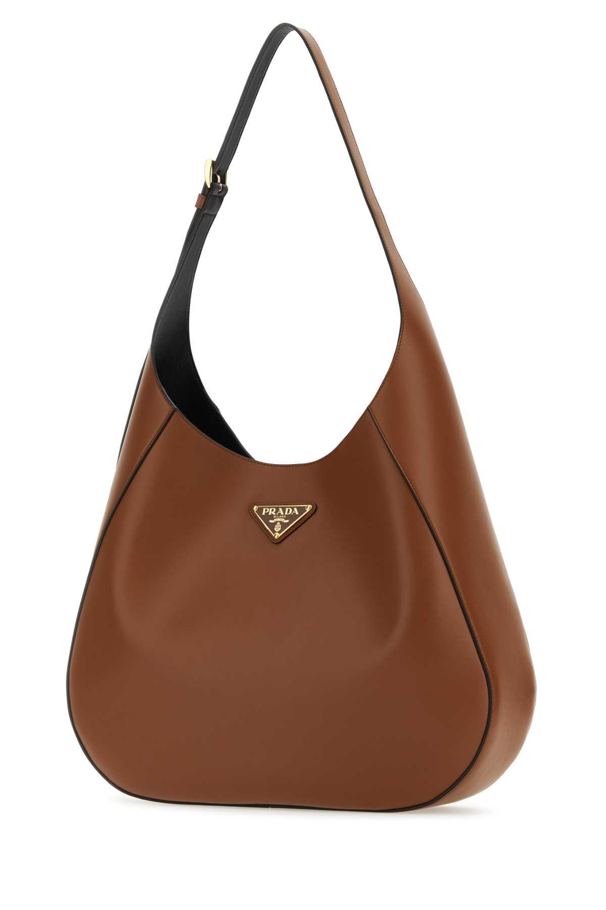 Prada Cleo Medium Leather Shoulder Bag in Brown Lyst UK