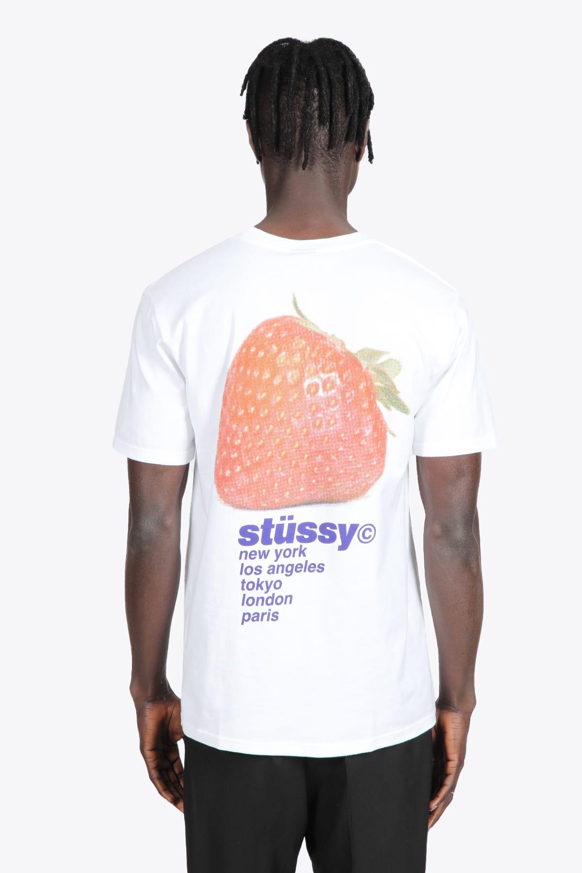 Stussy Strawberry Tee White Cotton T 