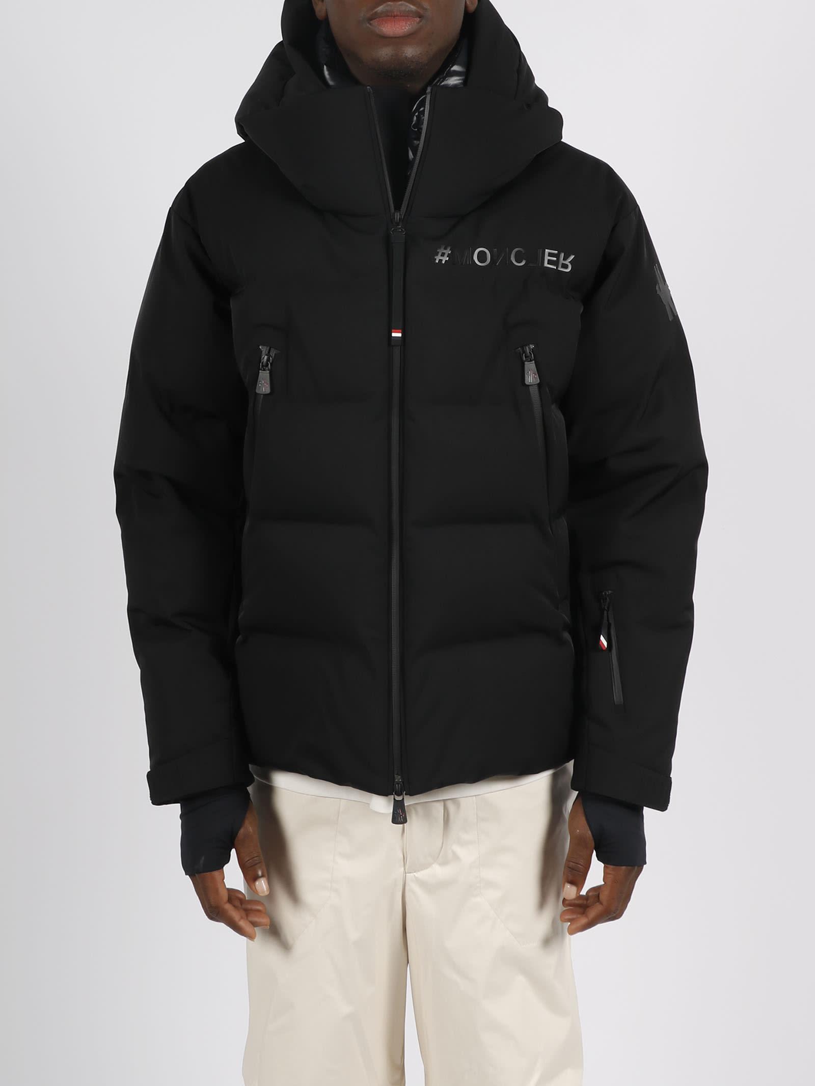 Blue Montgetech quilted down ski jacket