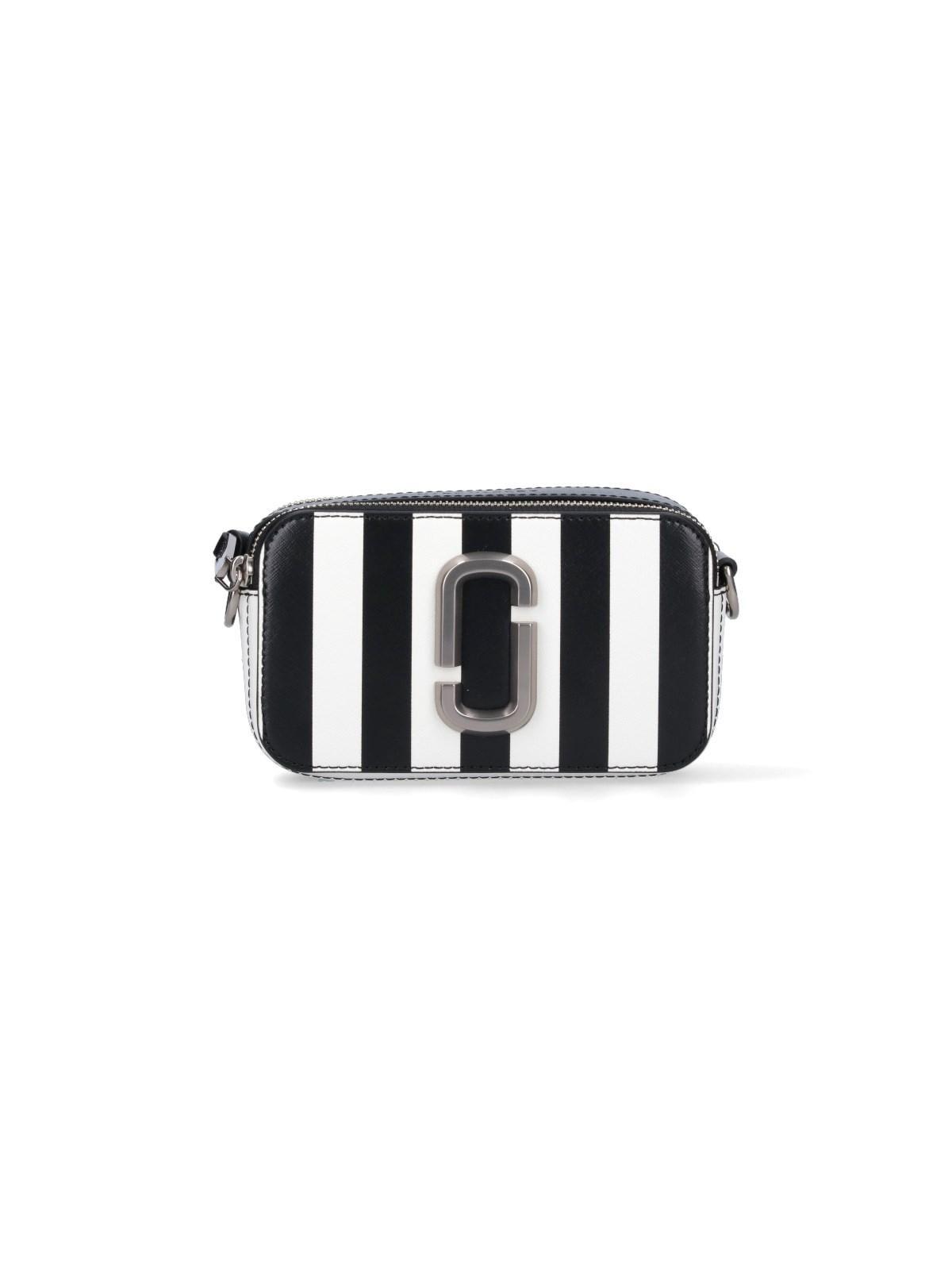 Marc Jacobs The Striped Snapshot Cross-body Bag in Black