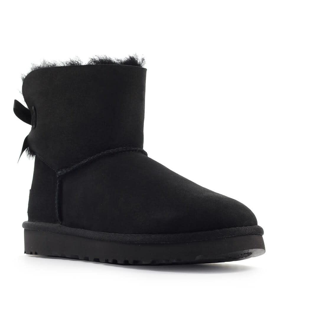 UGG Leather Mini Bailey Bow Boot in Nero (Black) - Save 38% | Lyst