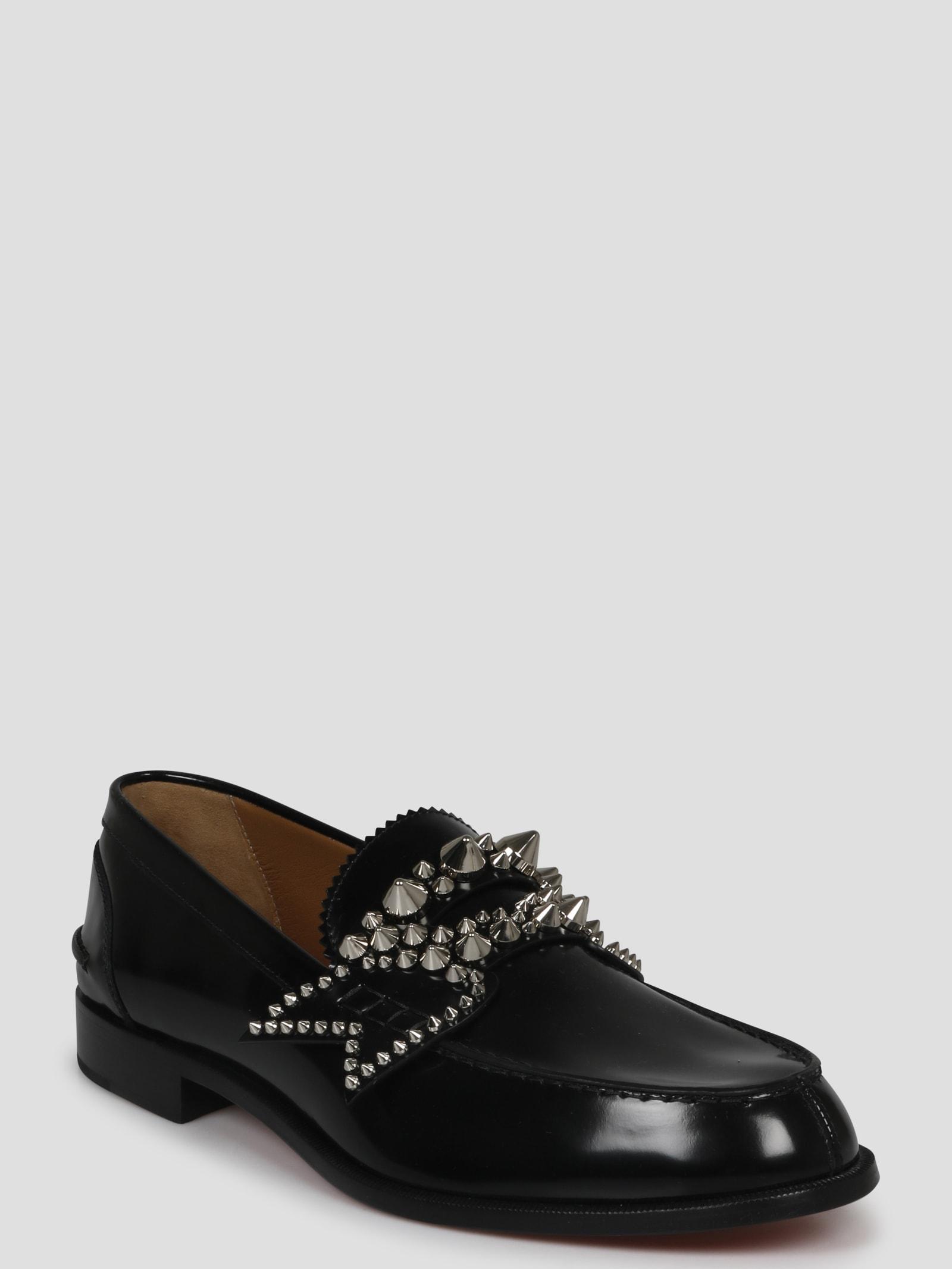 Christian Louboutin No Penny Stud-embellished Leather 