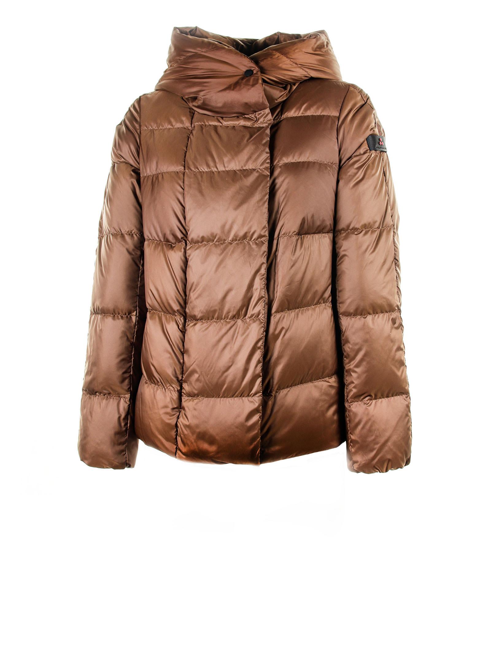 Peuterey Down Jacket In Super Light Fabric in Brown | Lyst UK