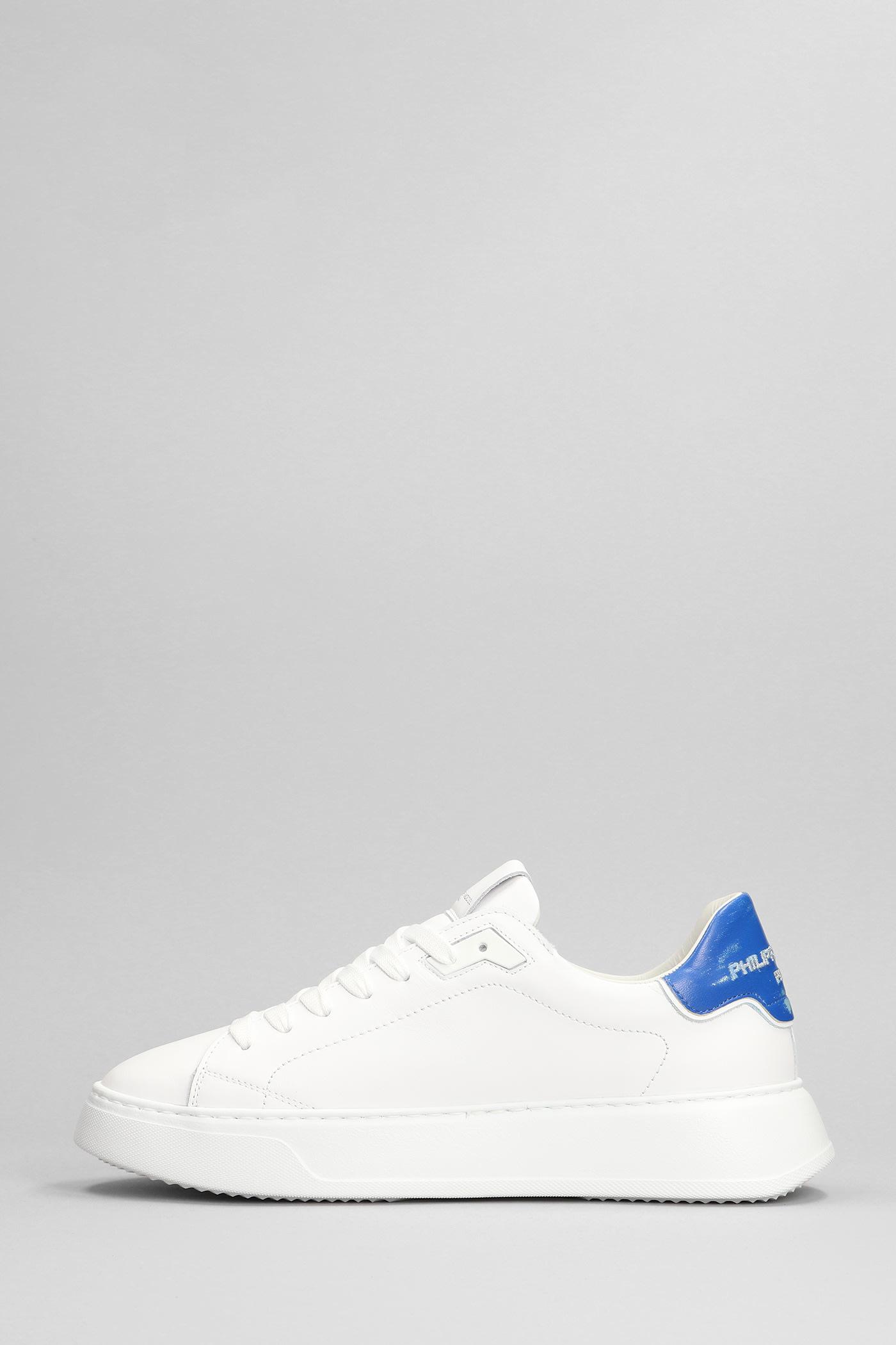 Philippe Model Temple Sneakers In White Leather for Men | Lyst