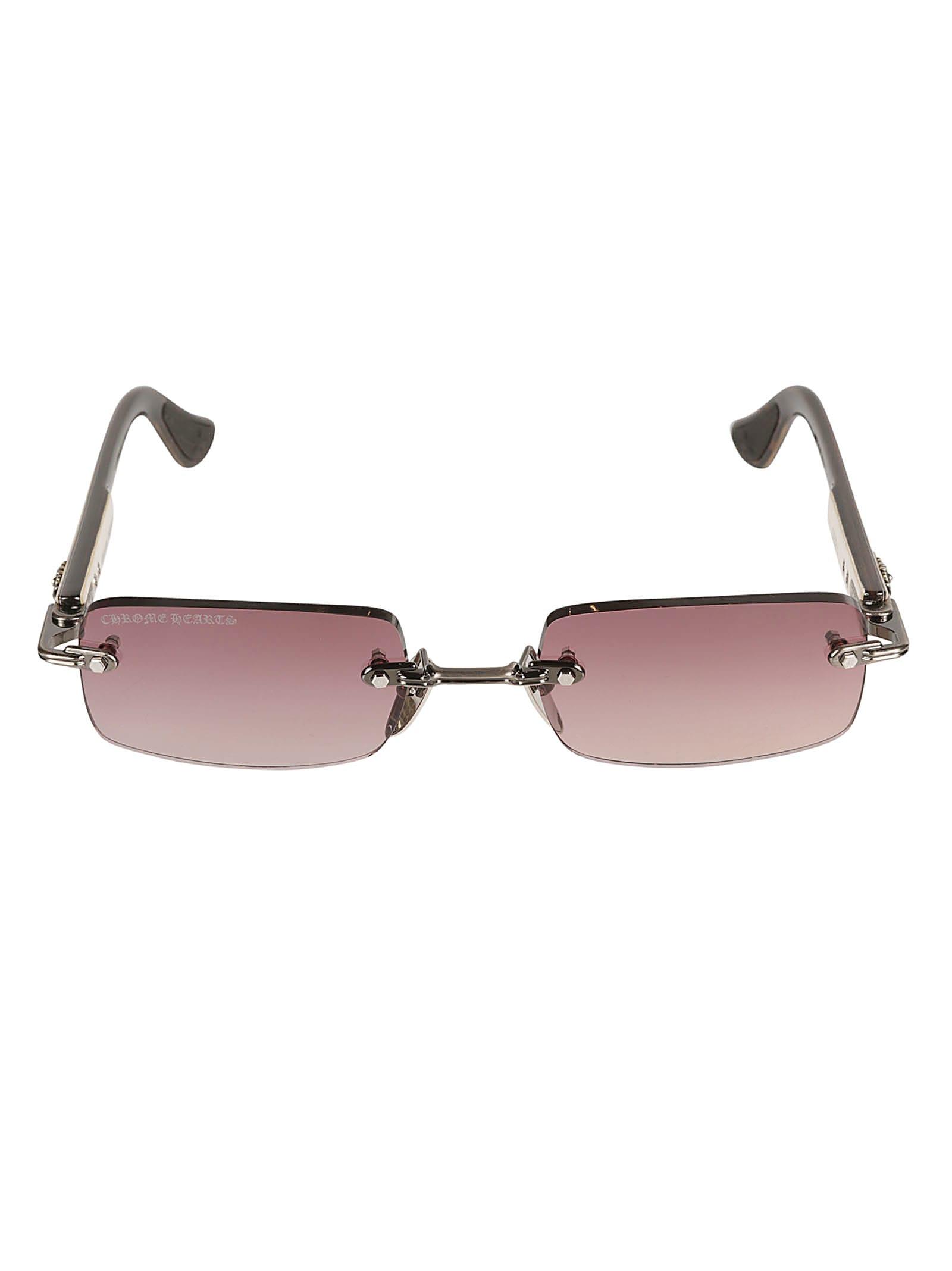 Chrome Hearts Rectangle Rimless Sunglasses in Brown | Lyst display picture 3