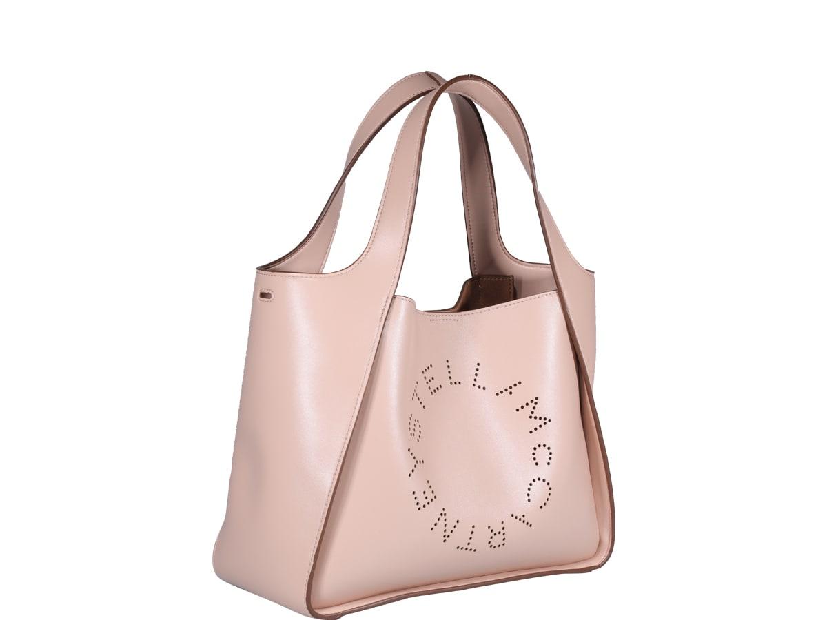 Stella McCartney Stella Perforated Logo Shoulder Bag in Blush Natural Womens Shoulder bags Stella McCartney Shoulder bags 