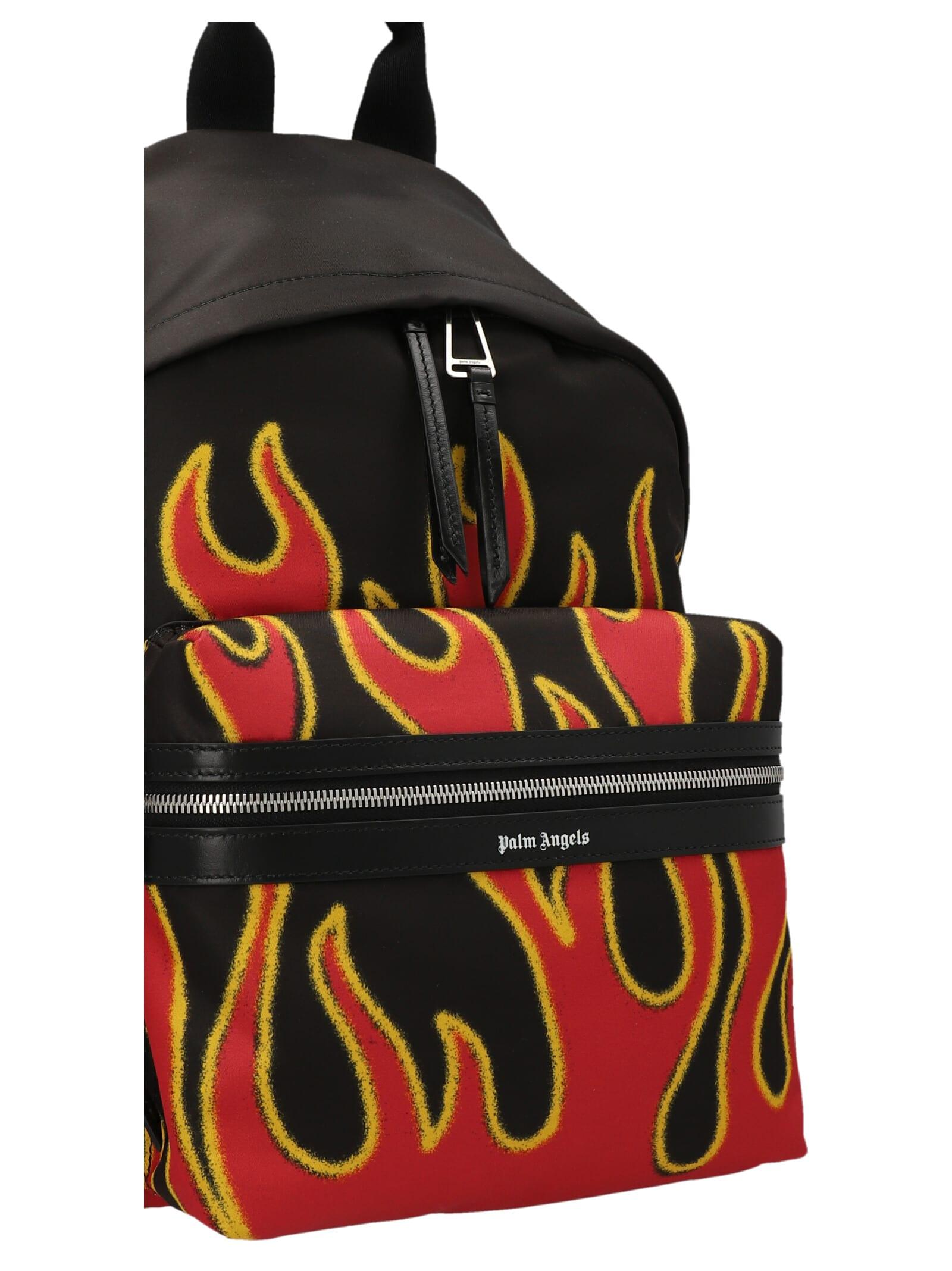 Palm Angels Synthetic Flames Backpack in Black Mens Bags Backpacks for Men Red Save 52% 
