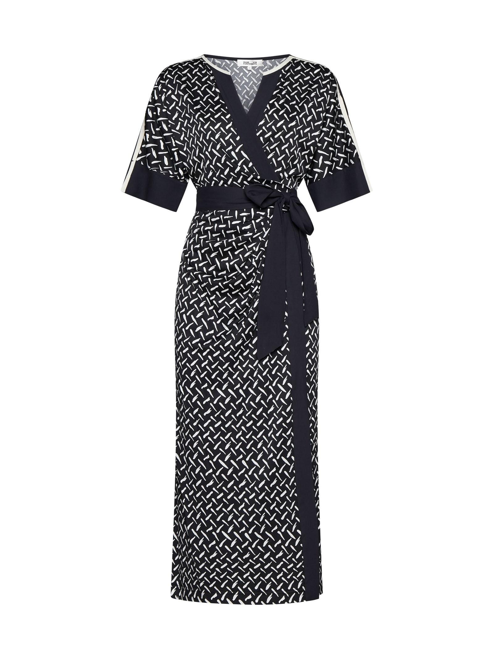 Diane von Furstenberg Dorothea Print Viscose blend Wrap Dress Lyst UK