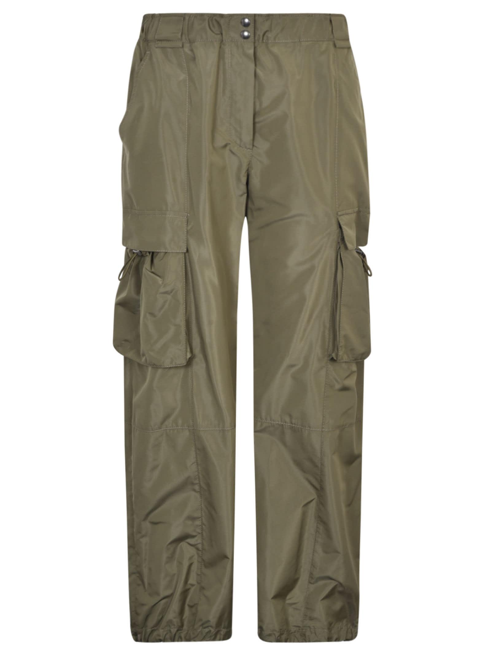 Brunello Cucinelli Straight Leg Shiny Cargo Pants in Green | Lyst
