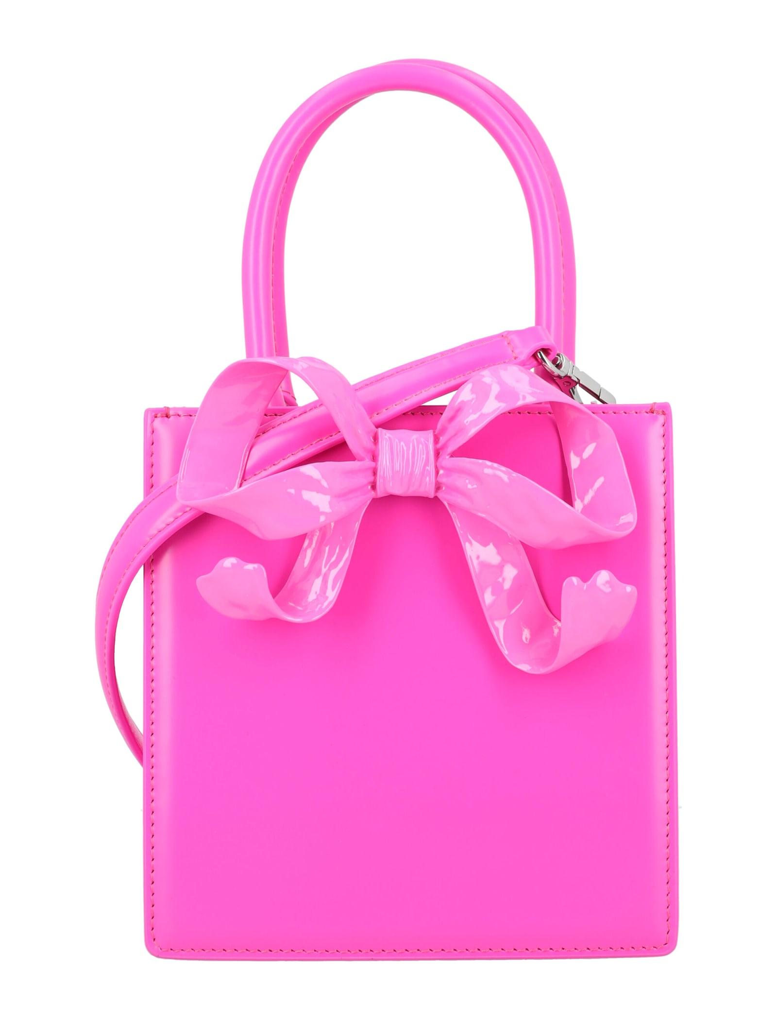 Self-Portrait Bow Mini Tote Bag in Pink | Lyst