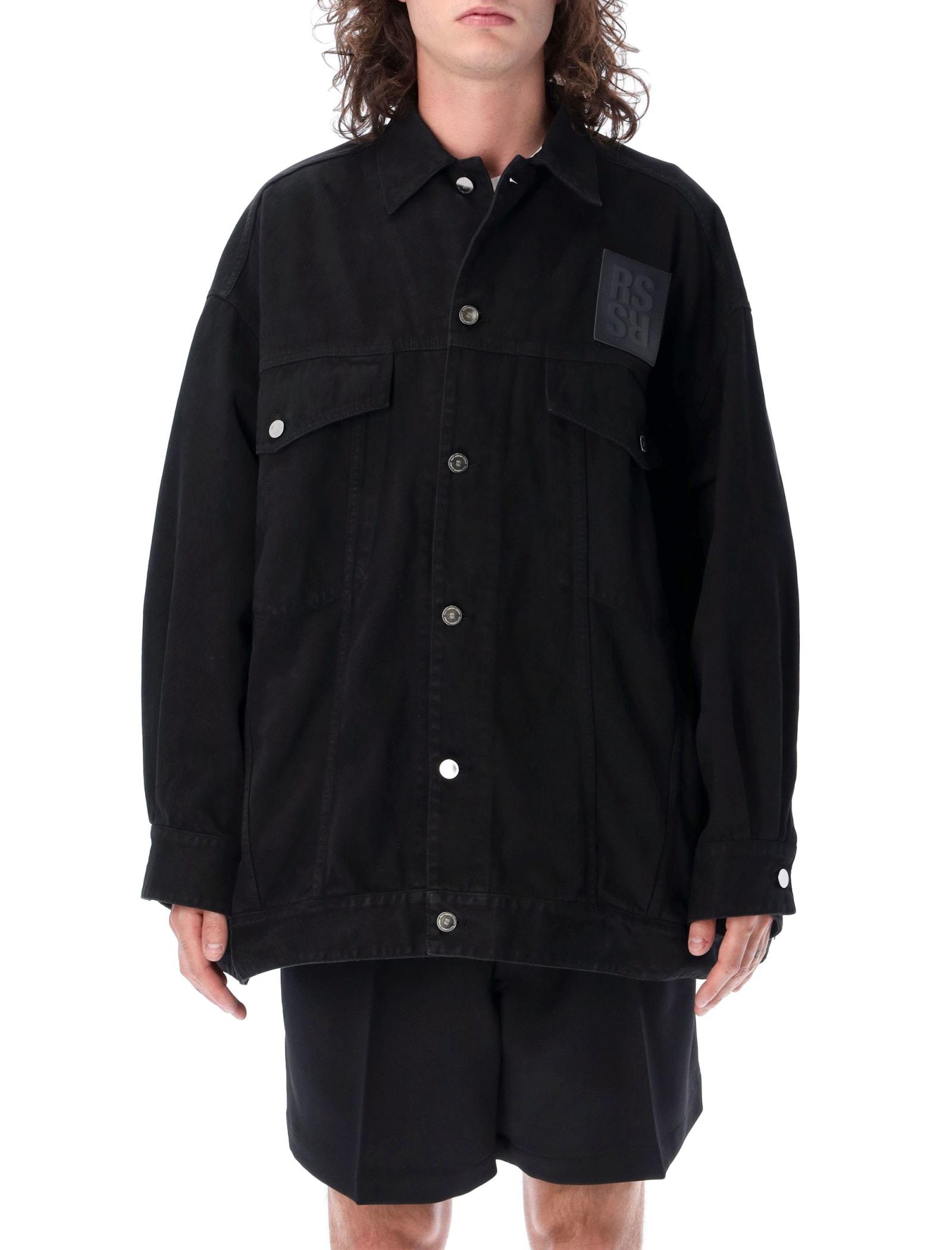 Raf Simons Oversized Solemn x Denim Jacket in Black   Lyst