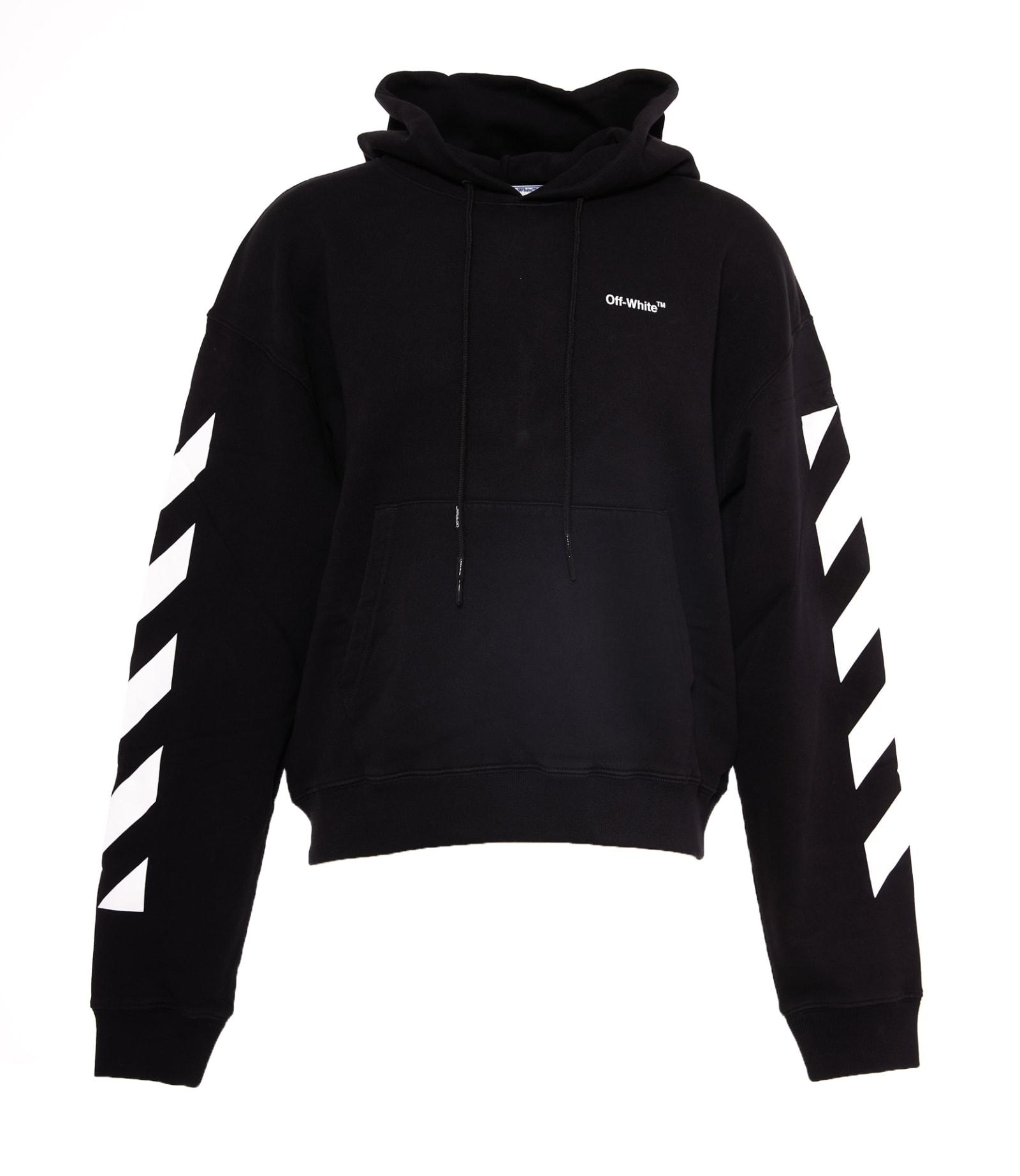 Off-White c/o Virgil Abloh Diagonal Arrow Logo Hoodie in Black for