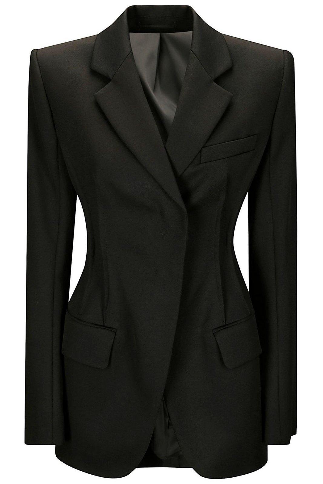 ボトムスその他 Sportmax Tailored Black Double-Breasted Jacket Sportmax Adamo double-breasted wool blazer Sportmax