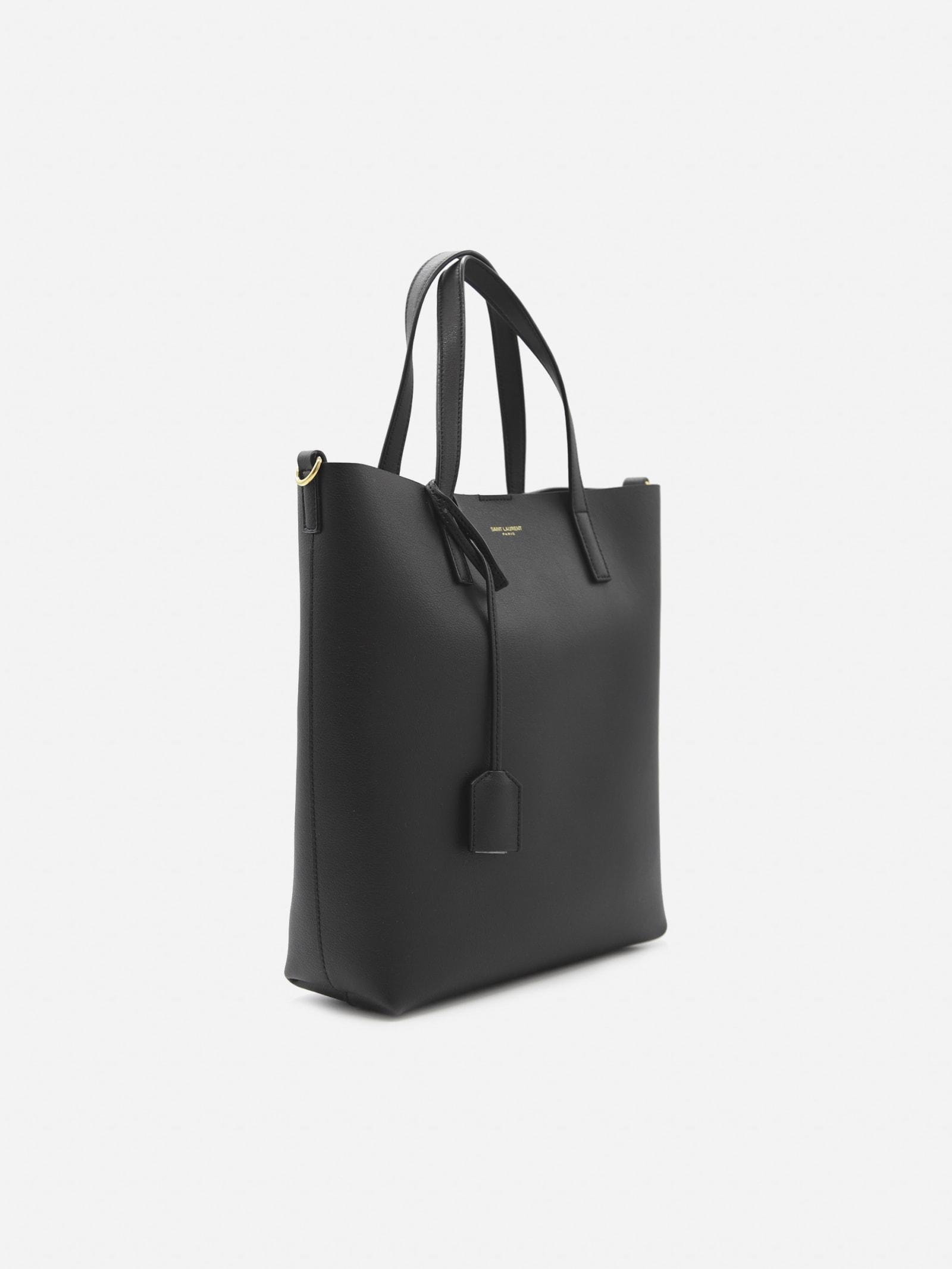 Saint Laurent Borsa A Tracolla North / South In Pelle in Black | Lyst