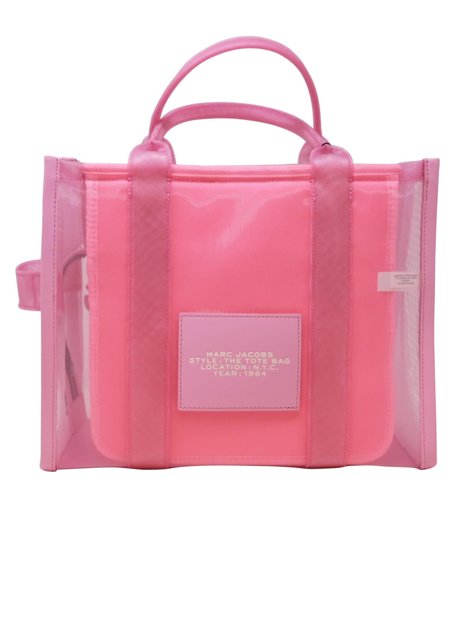 Marc Jacobs Grained Calfskin Mini The Tote Bag Candy Pink