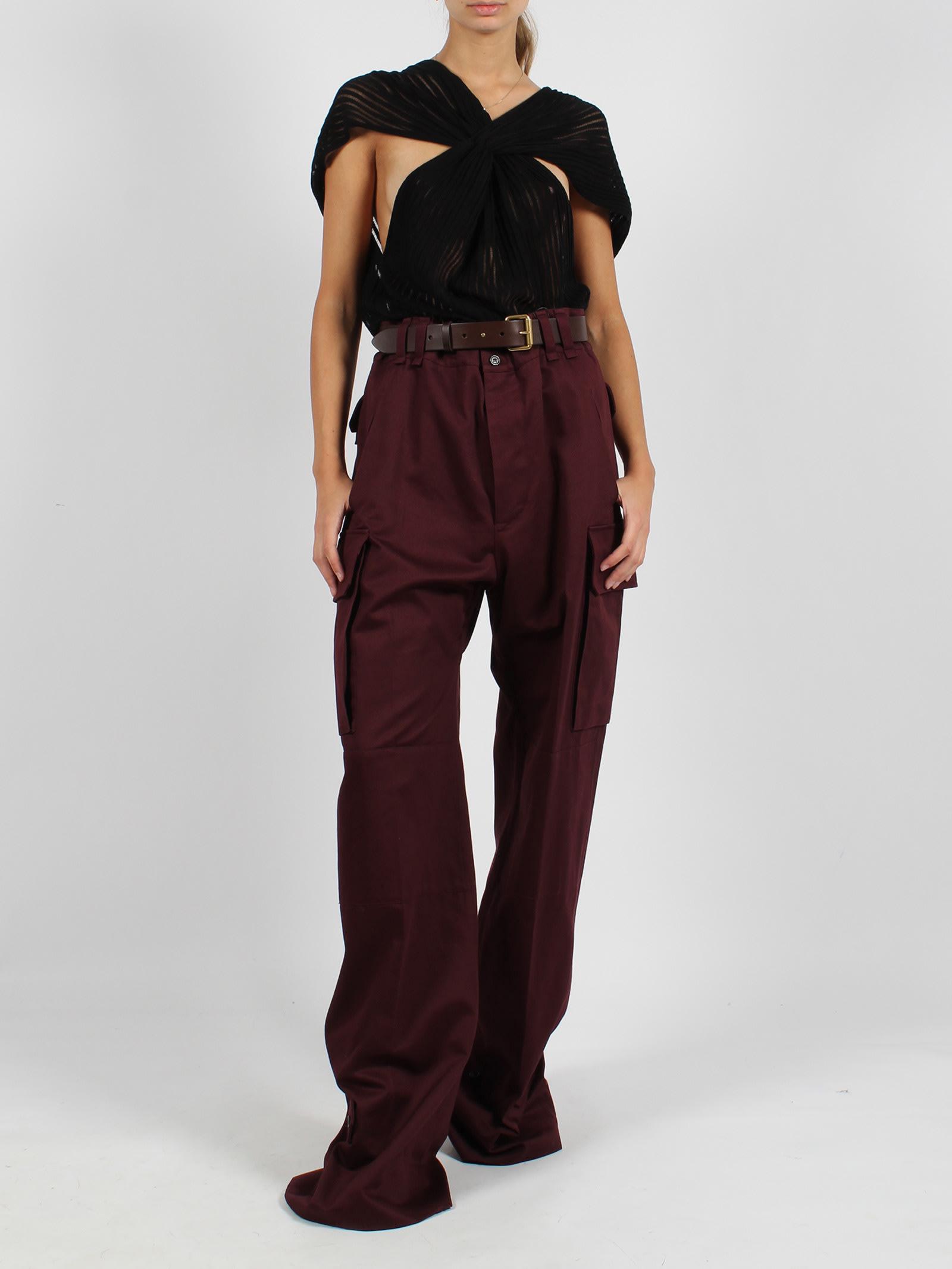 Red Saint Laurent Trousers for Women | Lyst UK