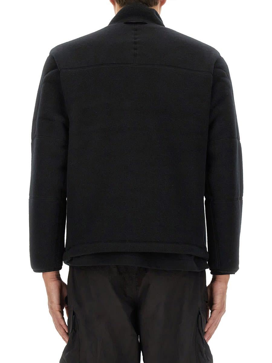 and wander High-Collared Fleece Pullover With Textured