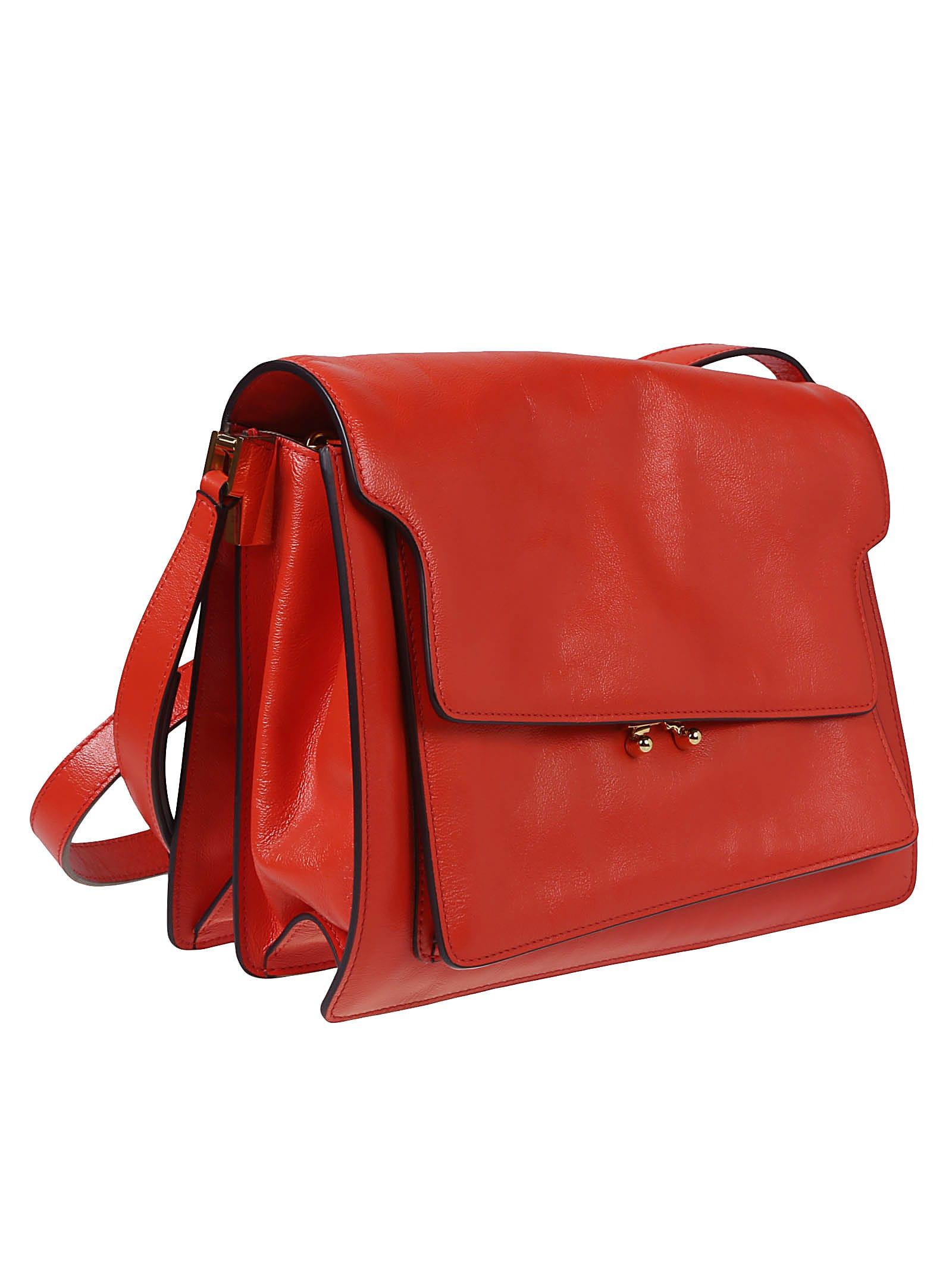 Marni Trunk Soft Large Bag in Red