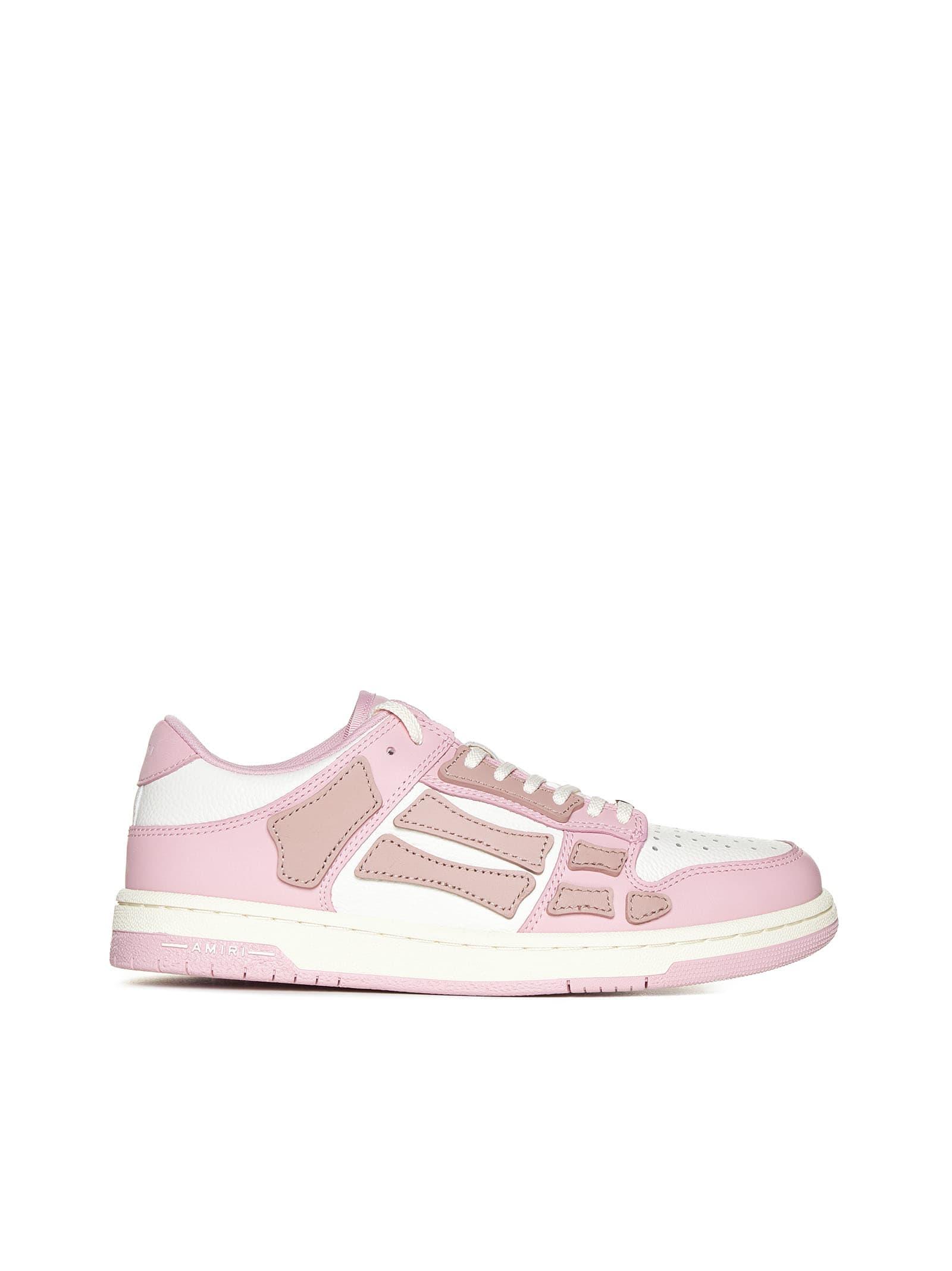 Amiri Skel Leather Low-top Sneakers in Pink | Lyst