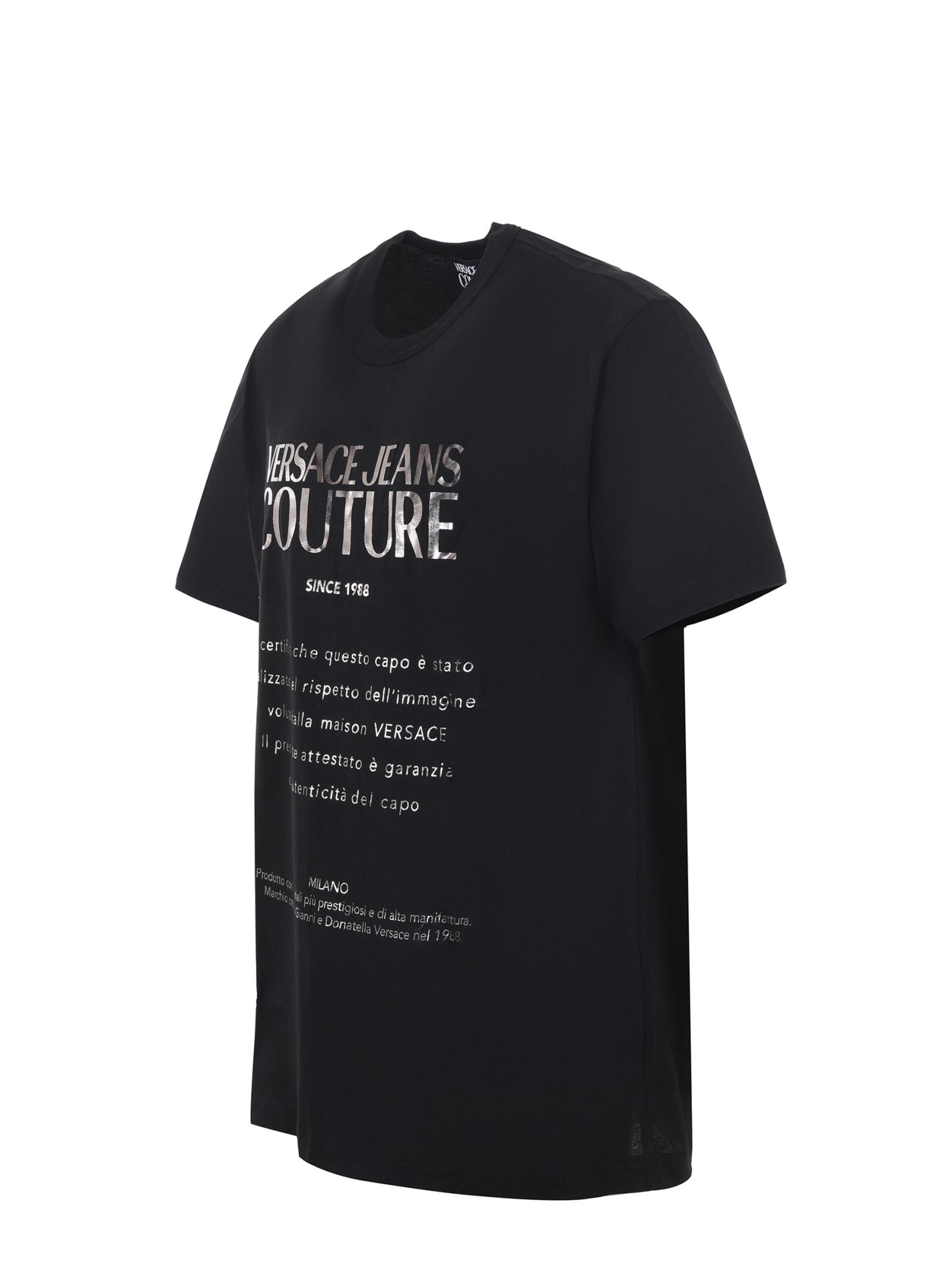 Versace Jeans Couture T-shirt In Cotton in Nero (Black) for Men | Lyst