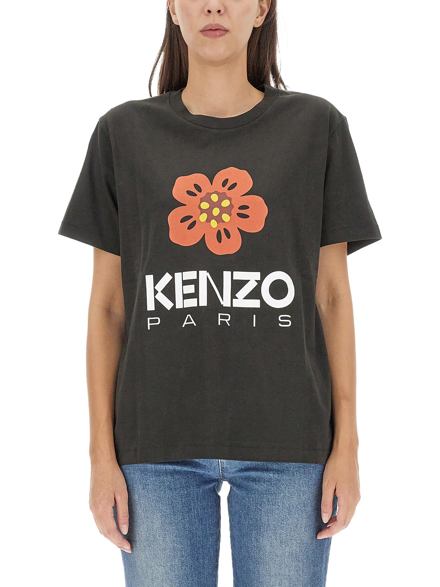 KENZO Boke Flower Print T-shirt in Black | Lyst