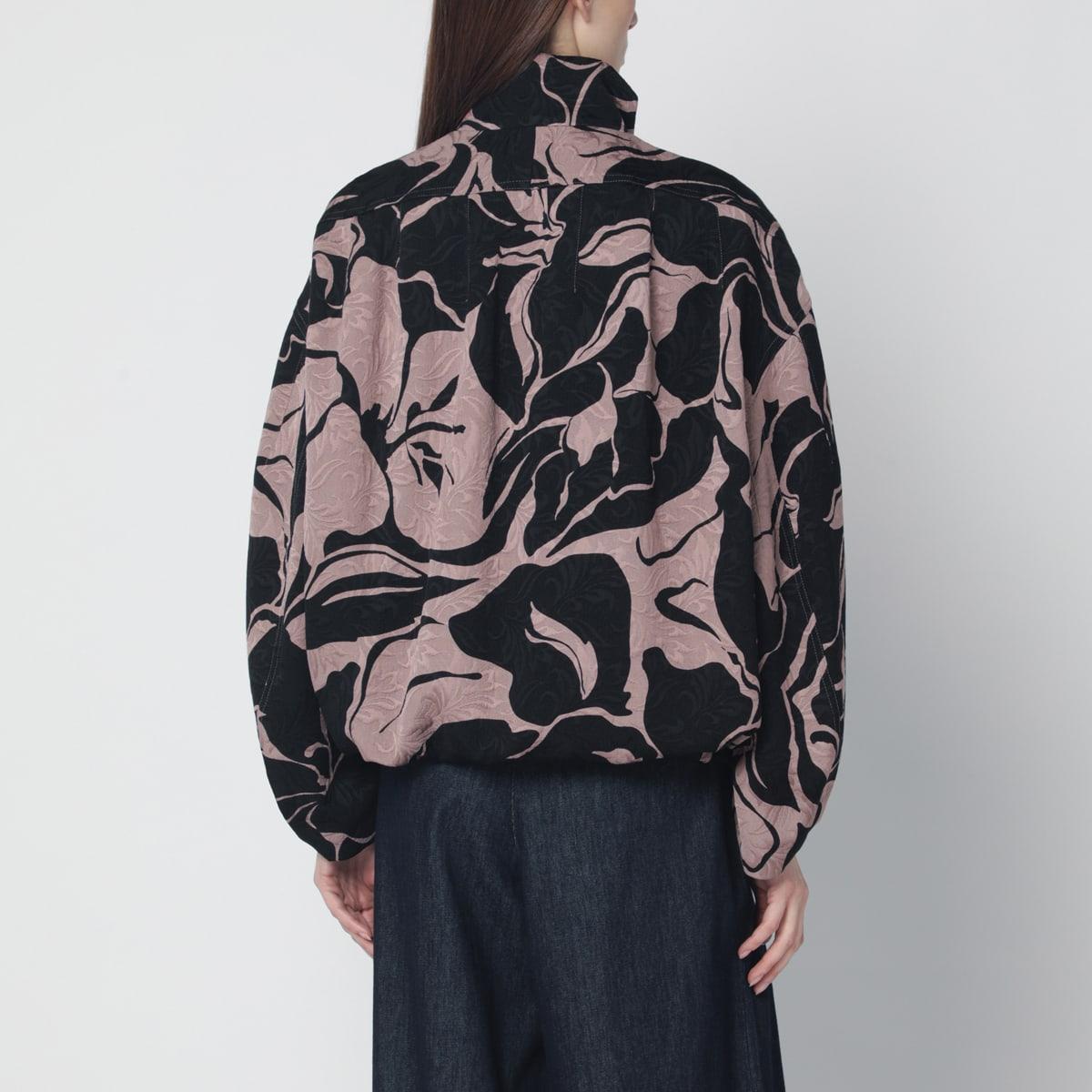 Dries Van Noten Jacket With Floral Jacquard Texture in Black | Lyst