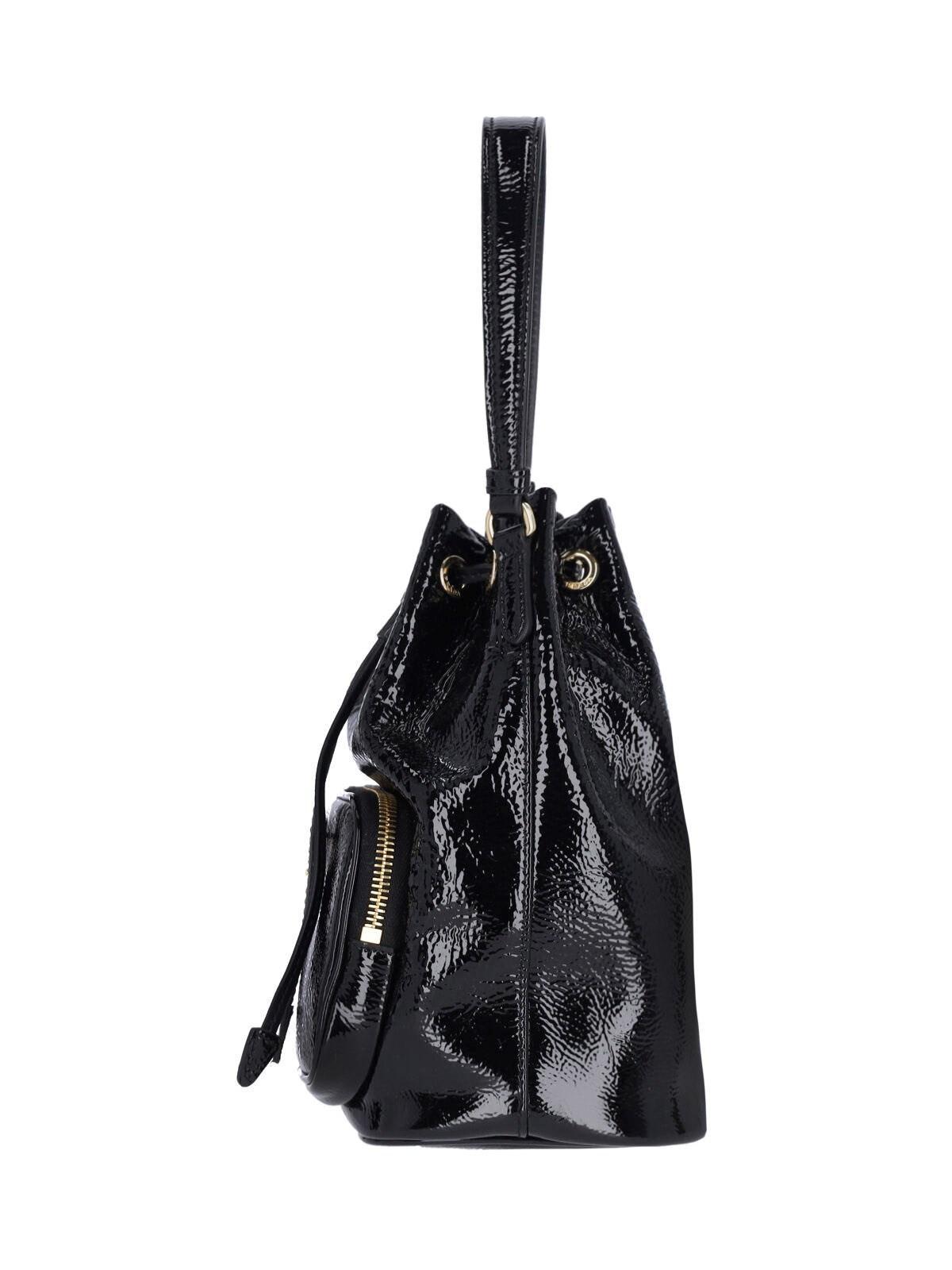 【PRADA】Black Prada Duet bucket bag Prada Duet Re-Nylon Bucket Bag | Saks Fifth Avenue