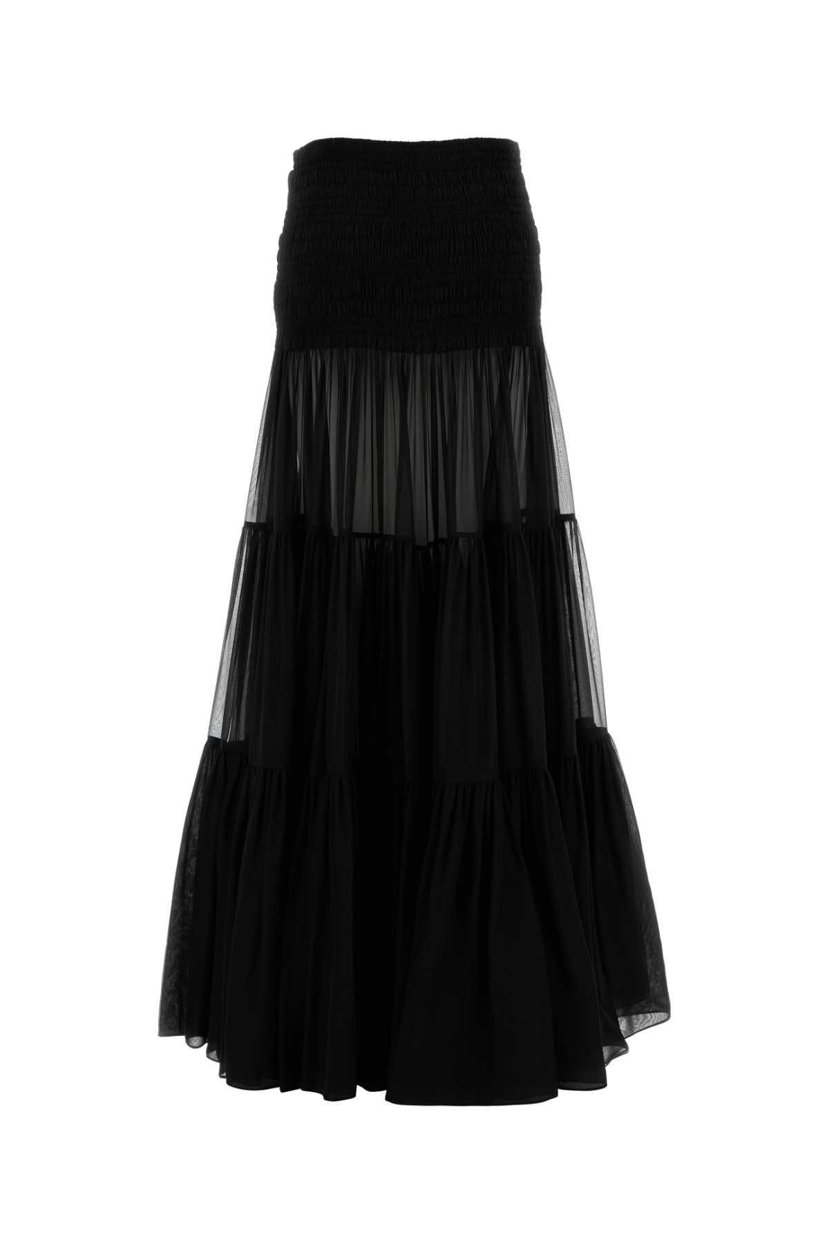 スカート Saint Laurent FW24 Black crepe skirt (785399Y7I22 1000) Saint Laurent Crepe Skirt in Black | Lyst