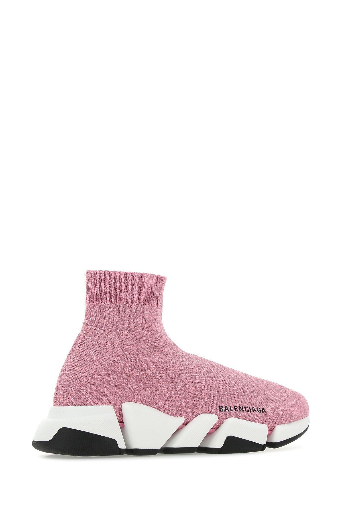 Balenciaga Pink Stretch Nylon Speed 2.0 Sneakers | Lyst