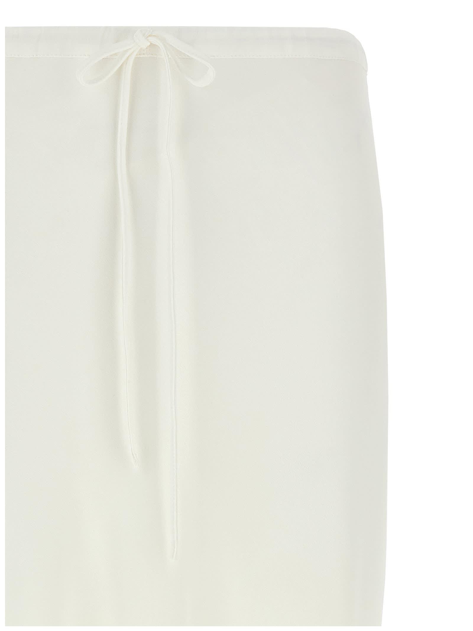 スカート BRUNELLO CUCINELLI Silk skirt White Brunello Cucinelli Silk Skirt in White | Lyst