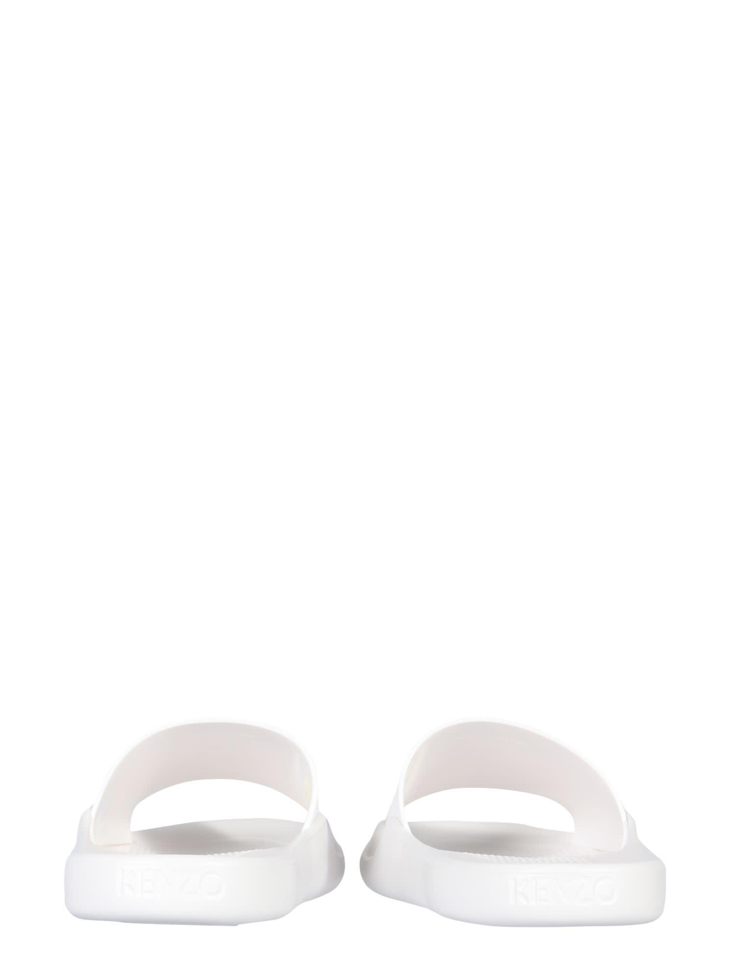 KENZO Tiger Slide Sandals in White for Men | Lyst