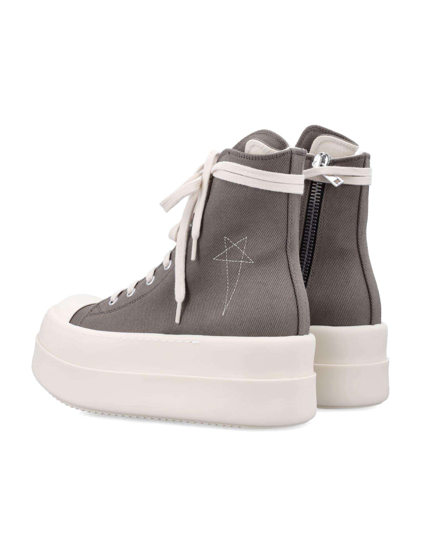 Rick Owens Double Bumper High-Top Canvas Sneakers in Natural | Lyst