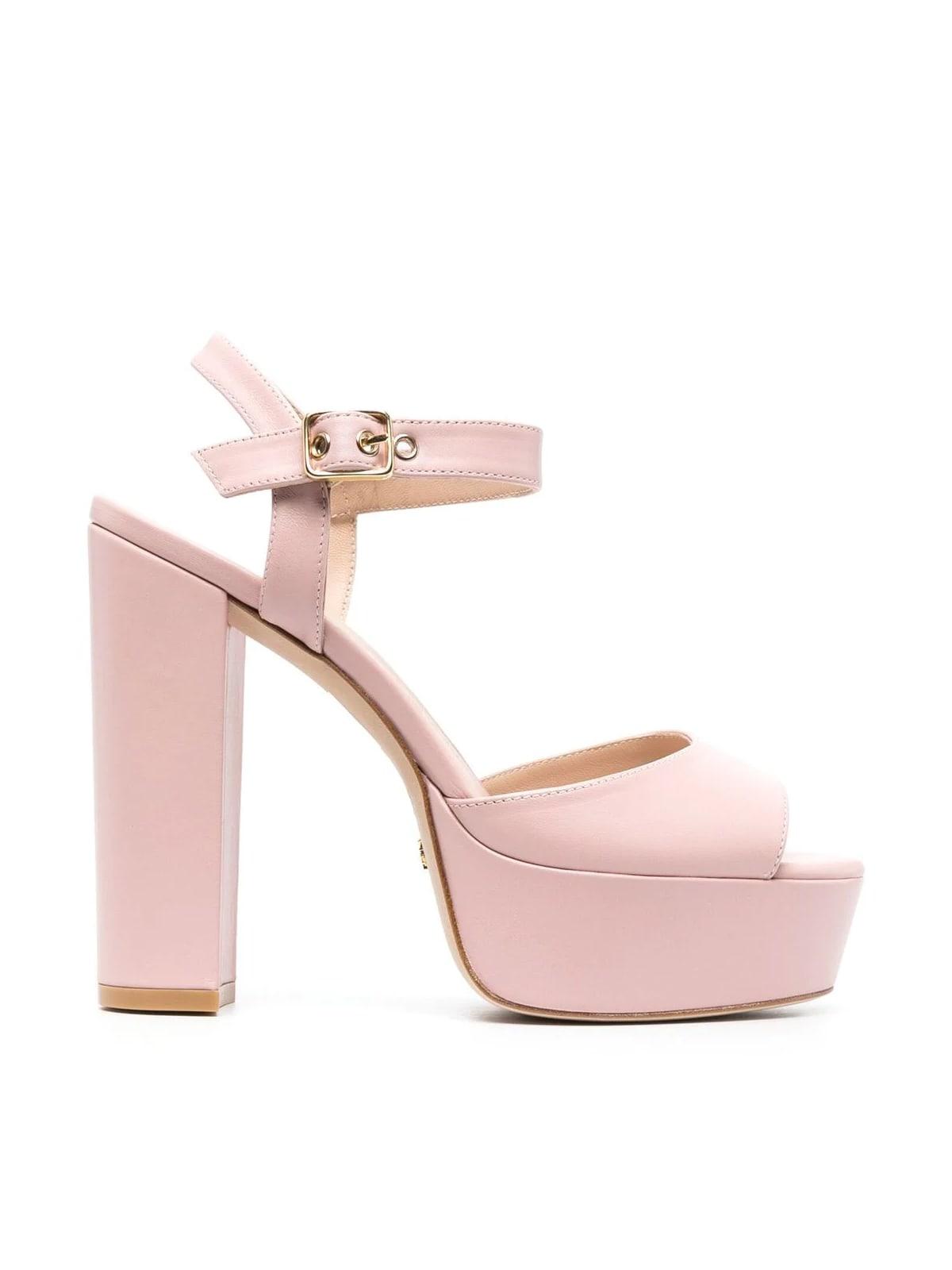 Stuart Weitzman Ryder 95 Platform Sandal Shoes in Pink | Lyst