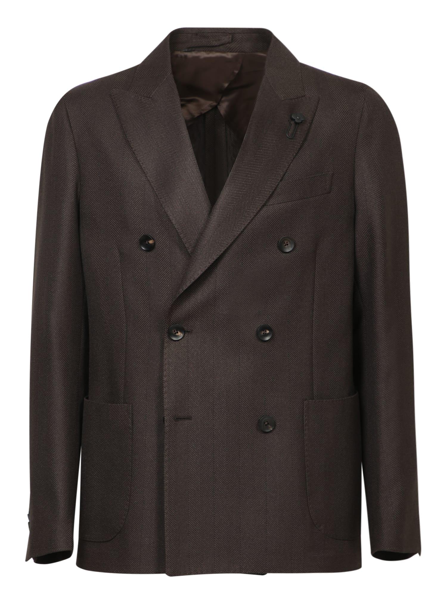 Lardini double breasted blazer hotsell