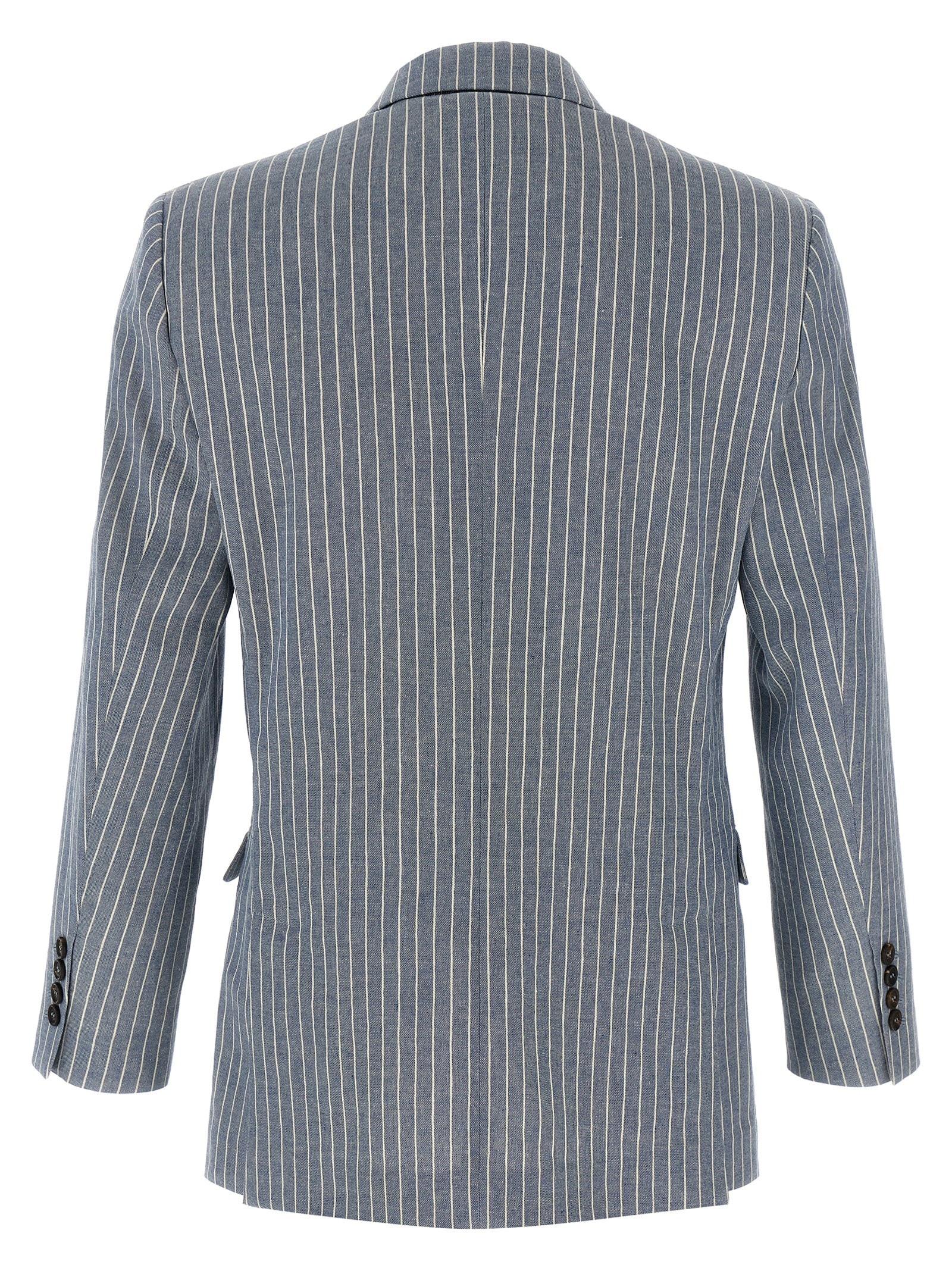ジャケット BRUNELLO CUCINELLI Pinstripe twill blazer Brunello Cucinelli Pinstripe Twill Blazer | italist, ALWAYS