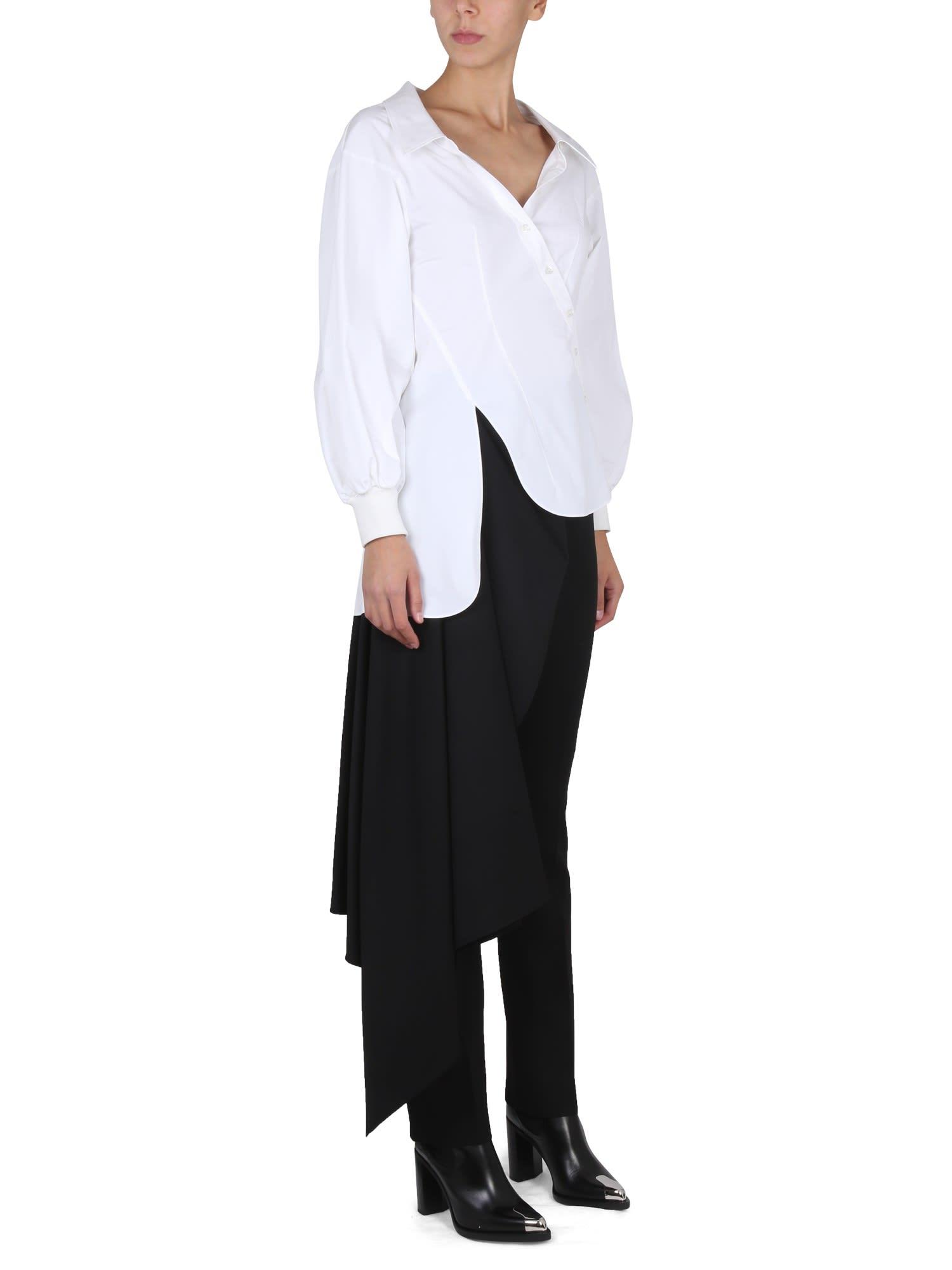 Alexander McQueen Twisted Shirt in White | Lyst