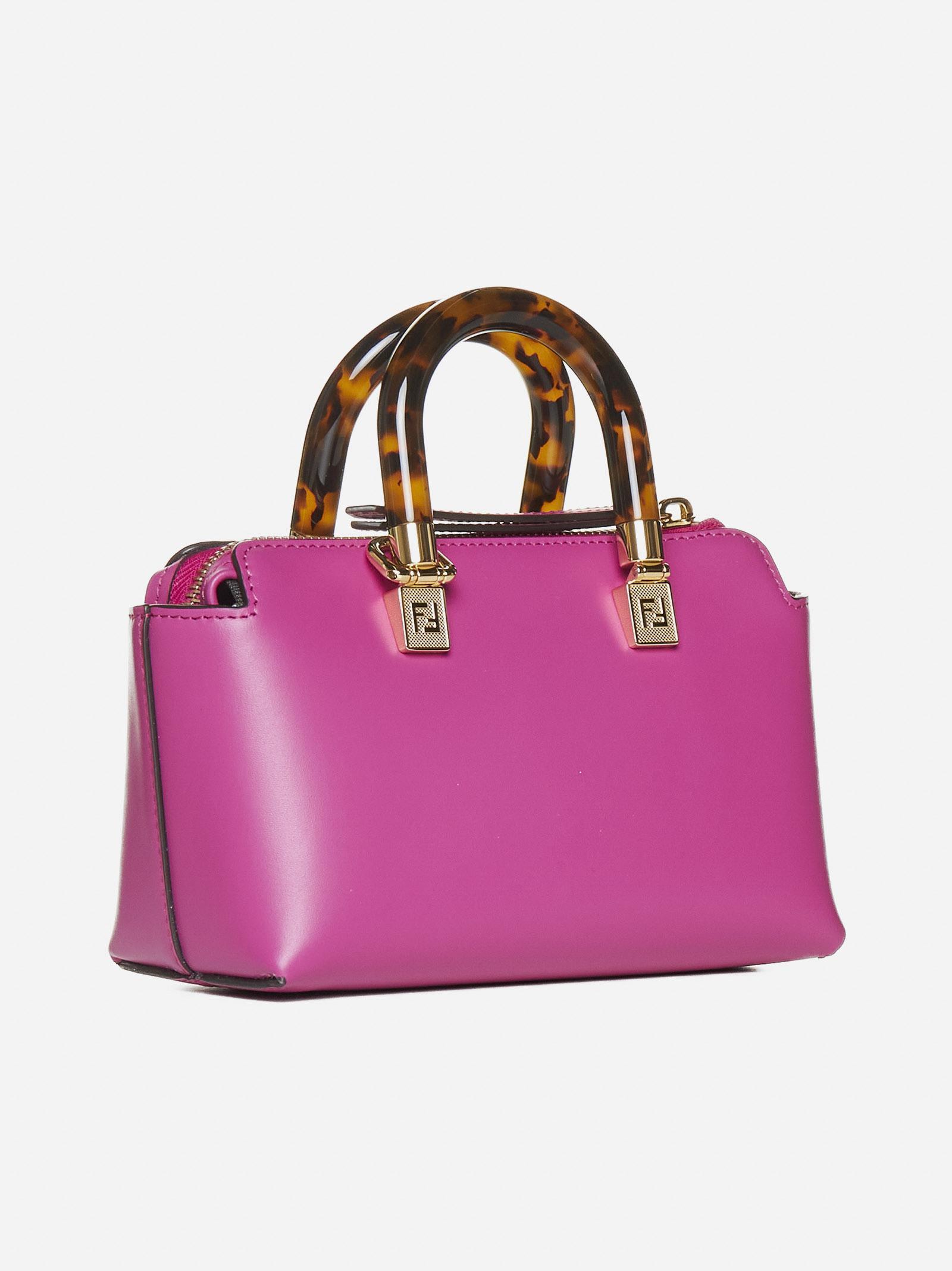 OUTLET【FENDI】PINK×PINK☆ロゴ By The Way Mini ハンドバッグ Fendi By The Way Mini Leather Bag in Pink | Lyst