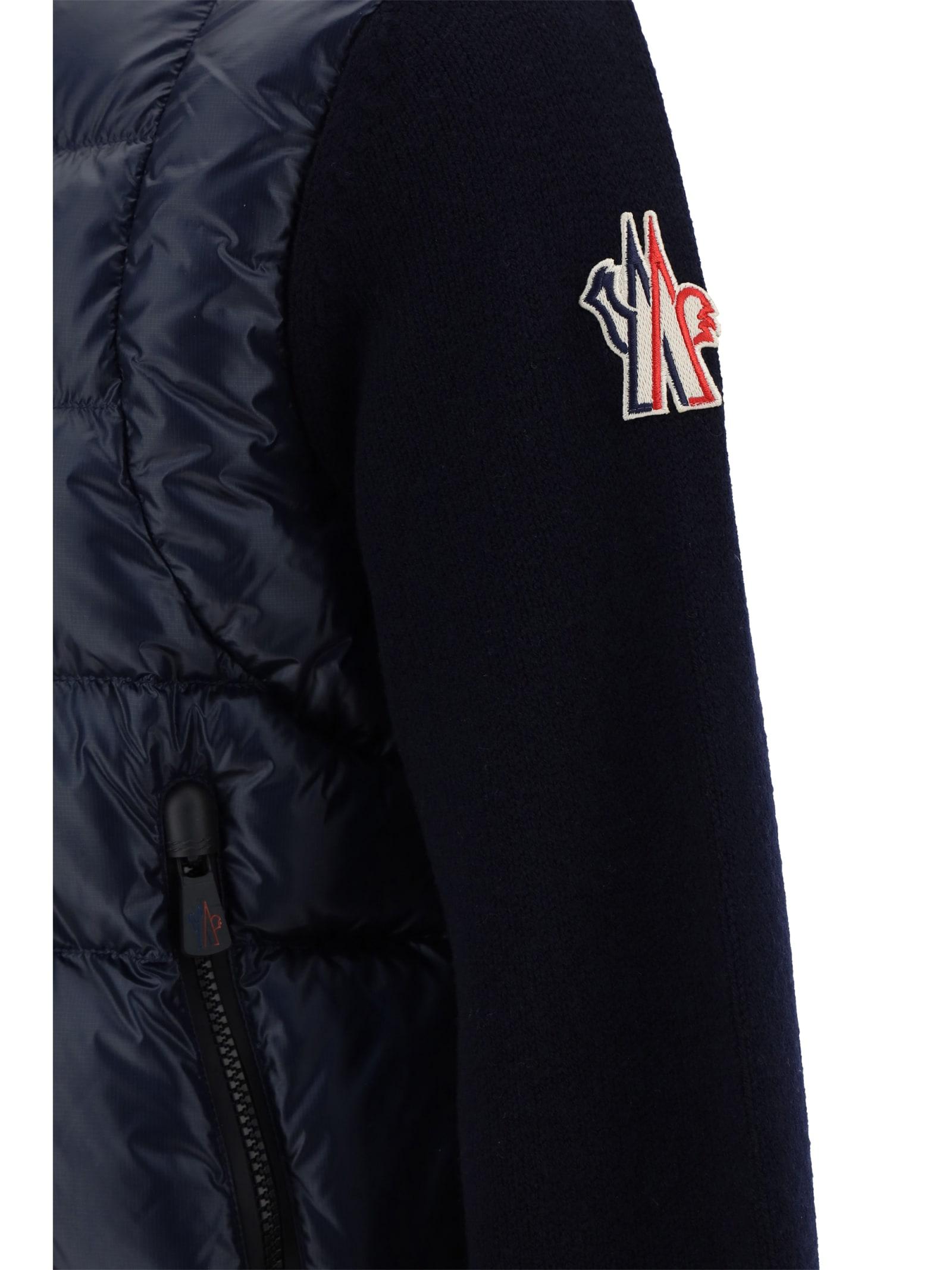 3 MONCLER GRENOBLE Tricot Down Jacket in Blue for Men | Lyst