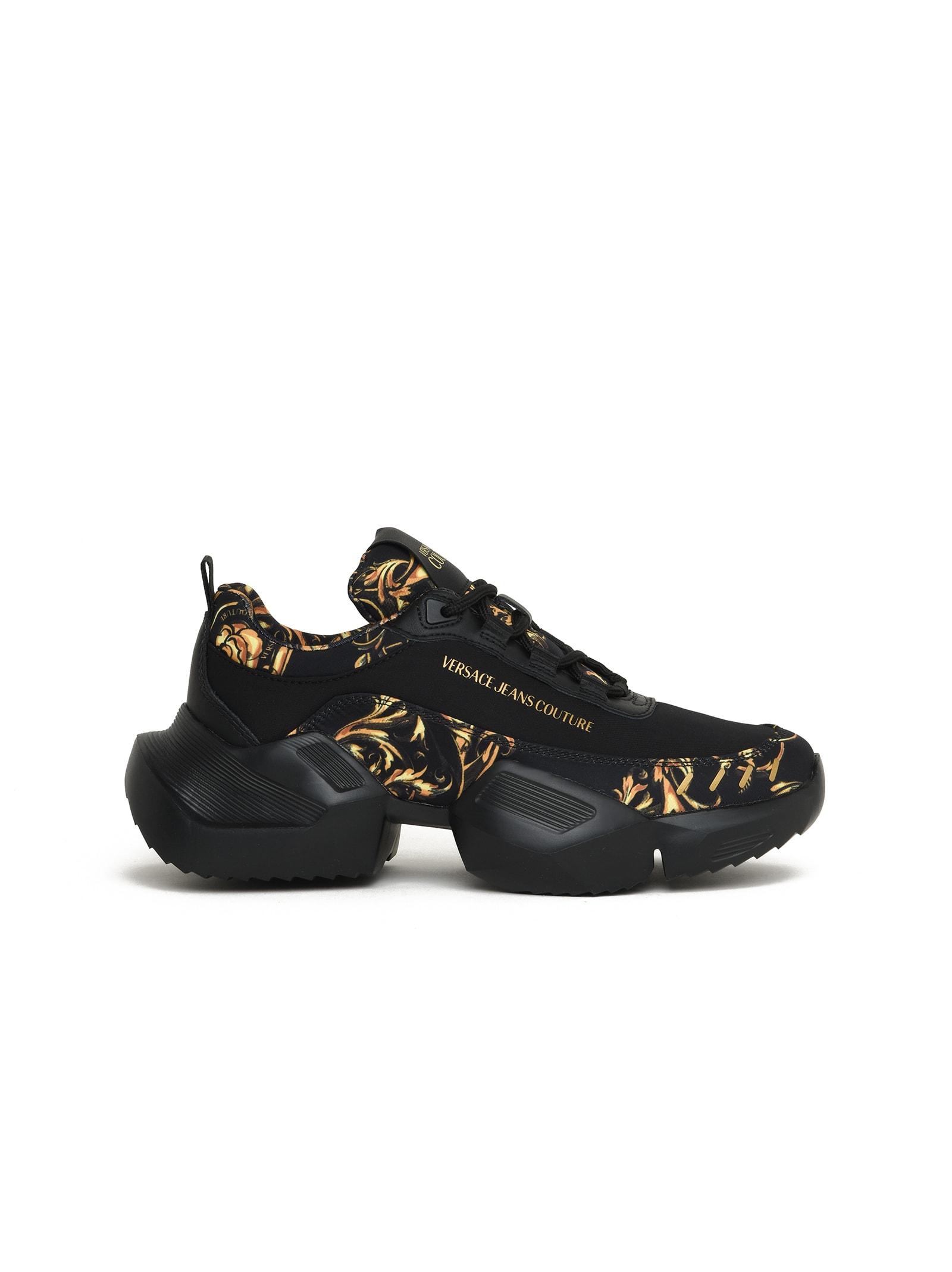 Versace Jeans Couture Leather Sneakers With Platform Outsole in Black for  Men | Lyst