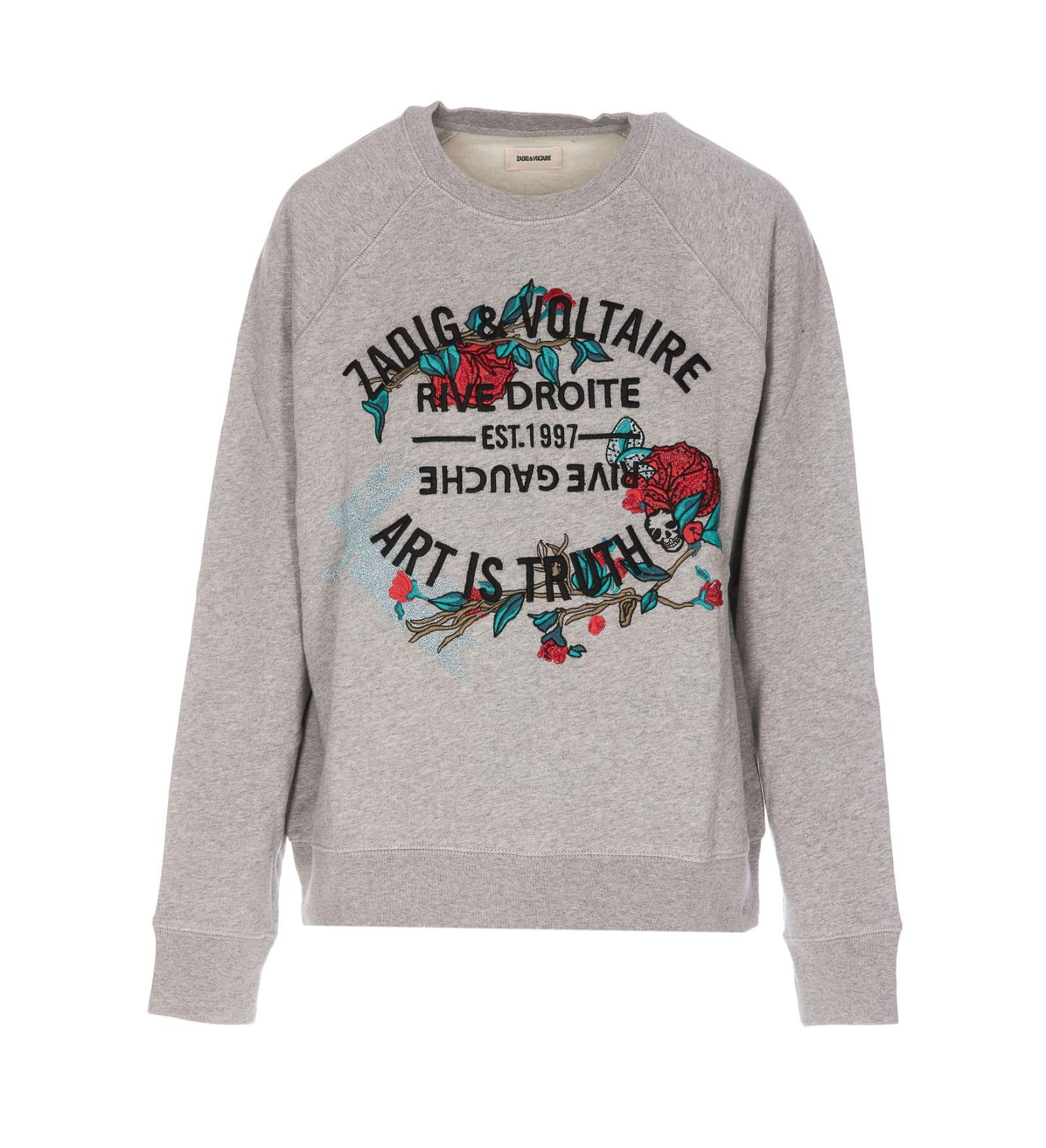 Zadig & Voltaire Upper Blason Bunnie Cny Sweatshirt in Gray | Lyst