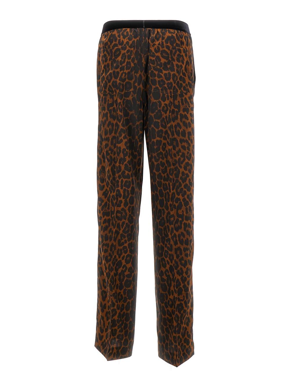 REFLECTED LEOPARD PRINT PJ PANTS